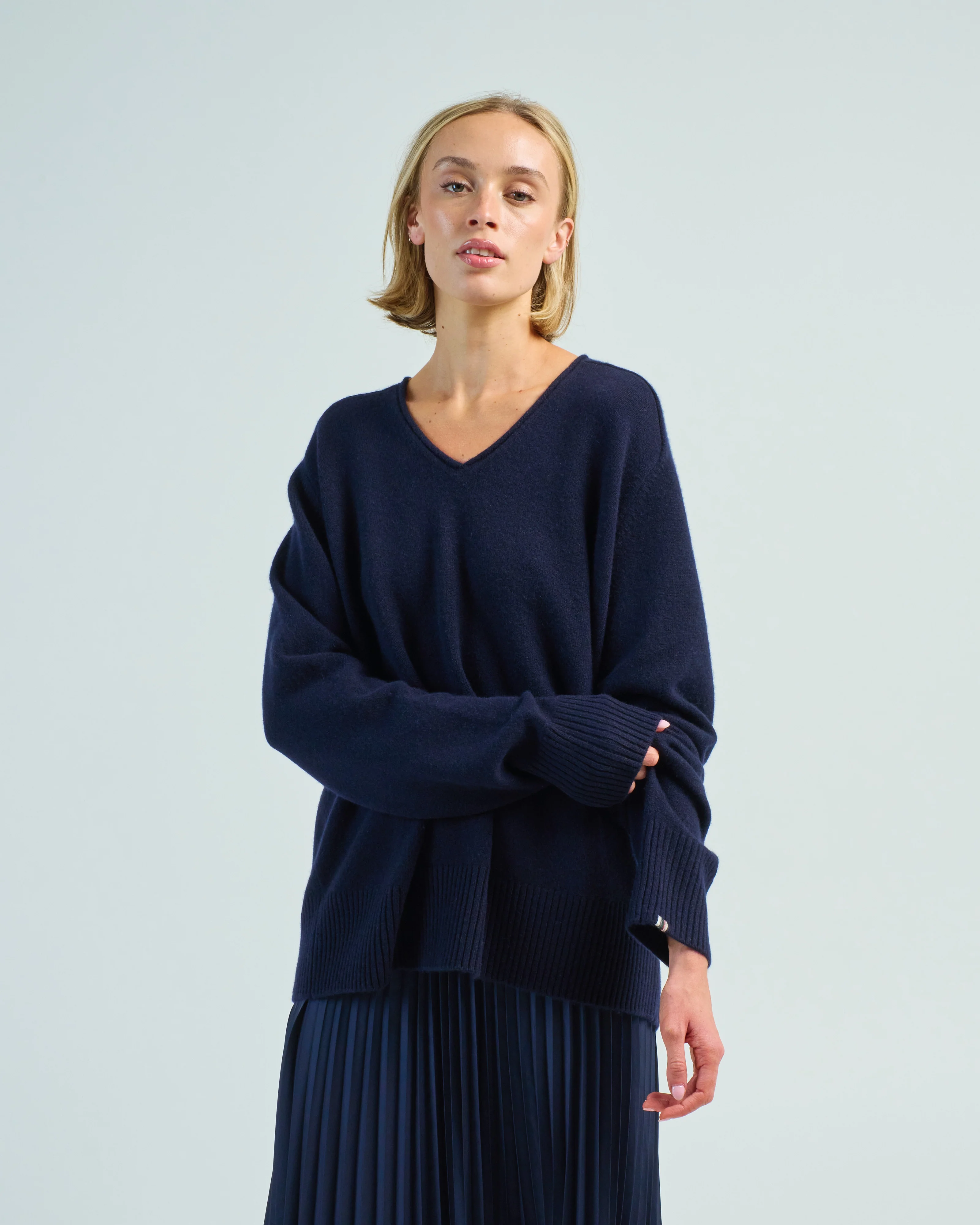 oversized v-neck
