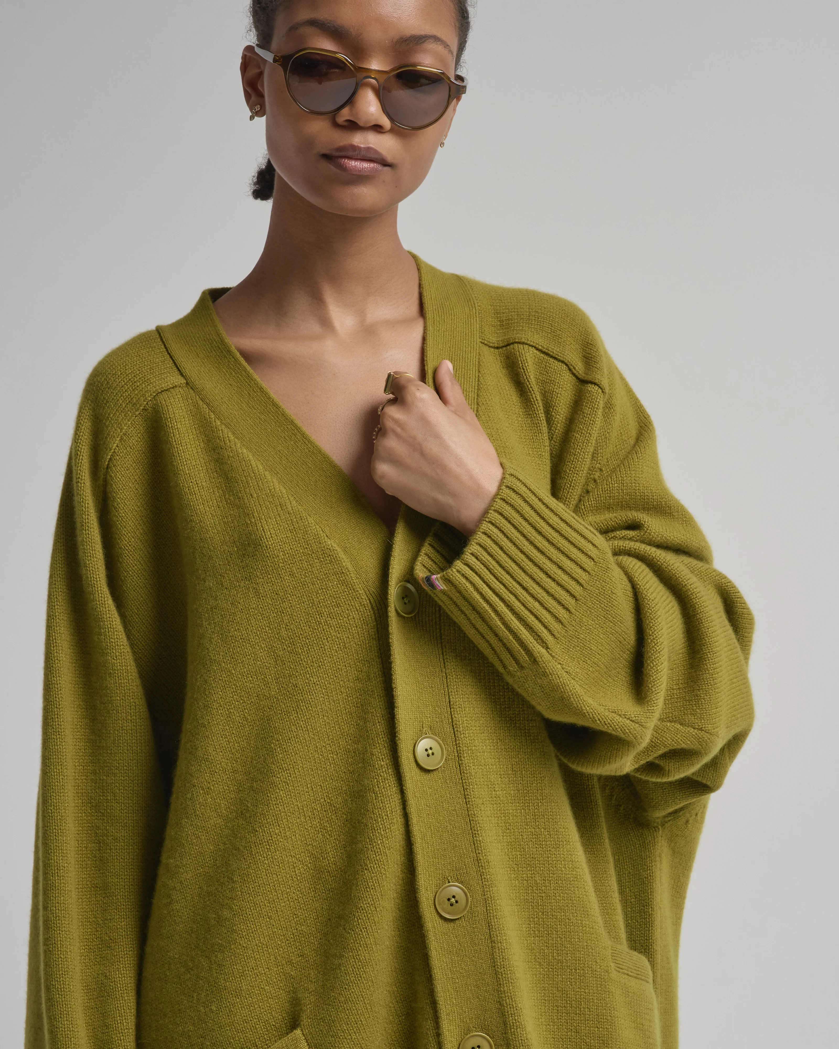 taurus cashmere boxy cardigan - Image 5