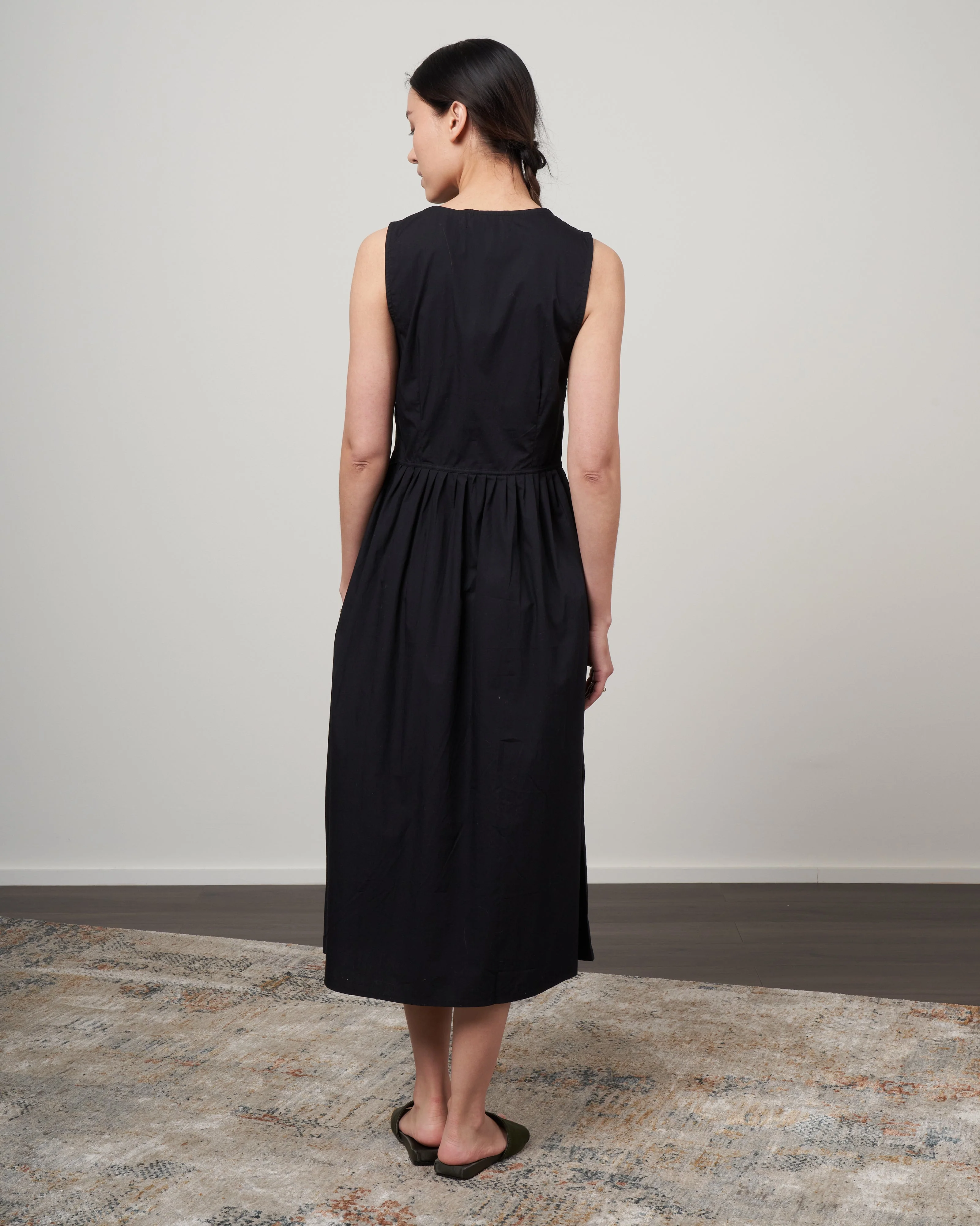andressa midi dress - plain black - Image 4