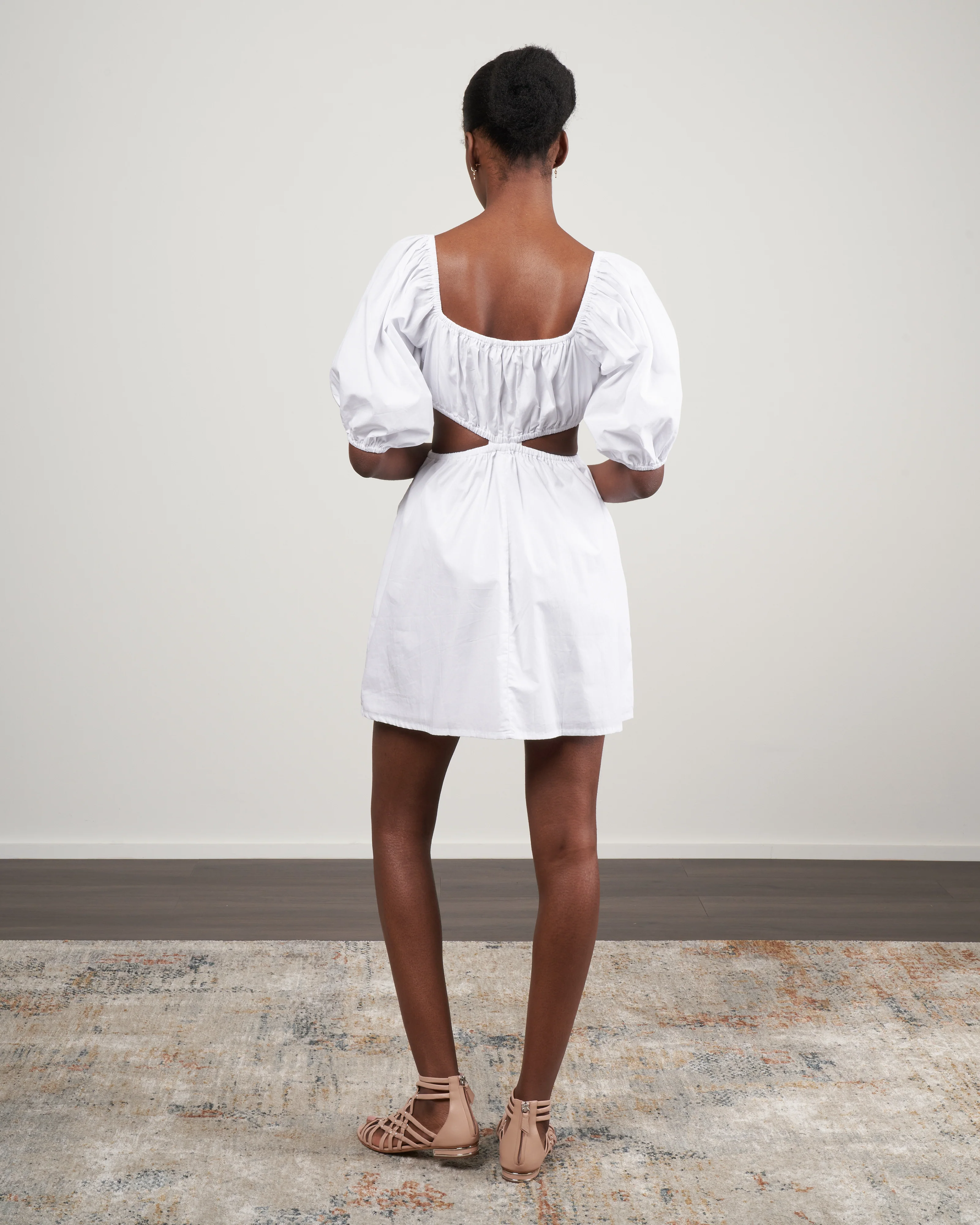 gabelli mini dress - plain white - Image 3