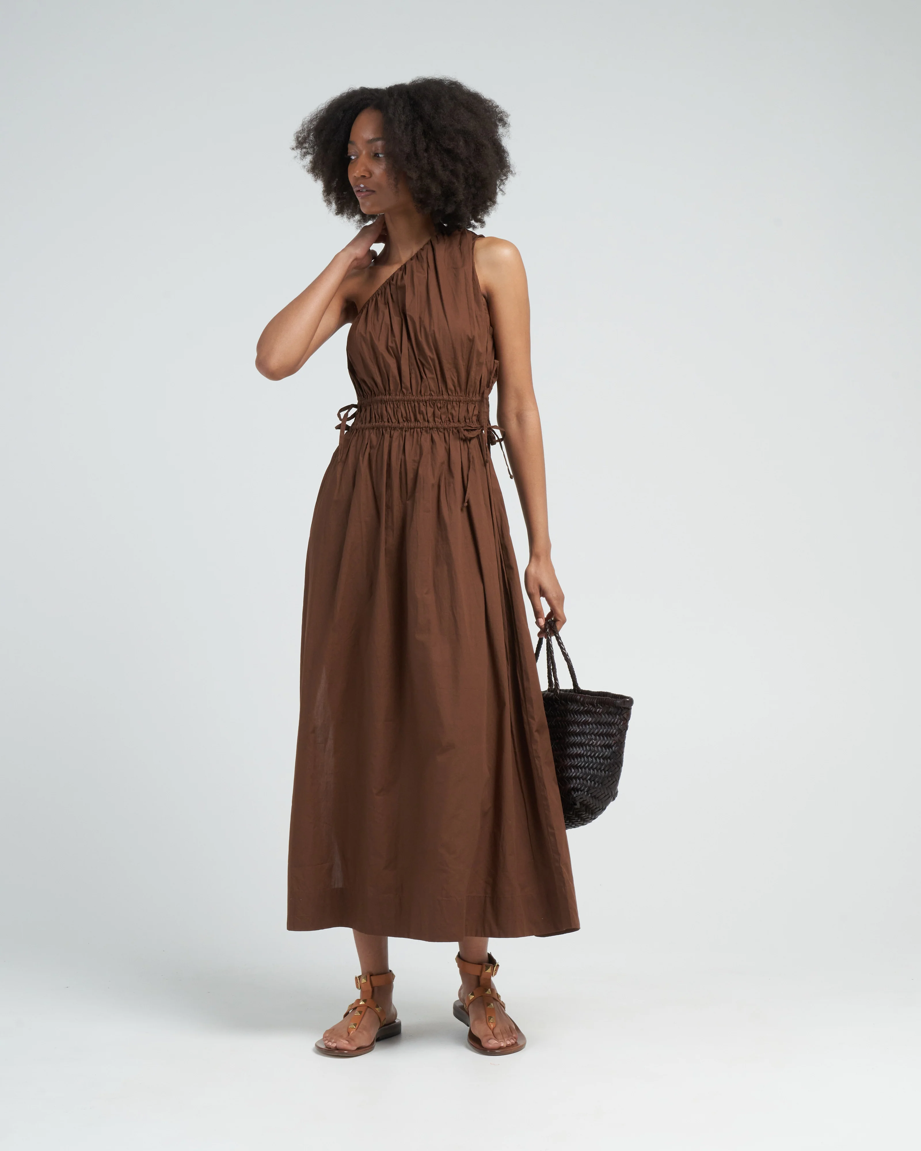 la ora midi dress - chocolate - Image 2