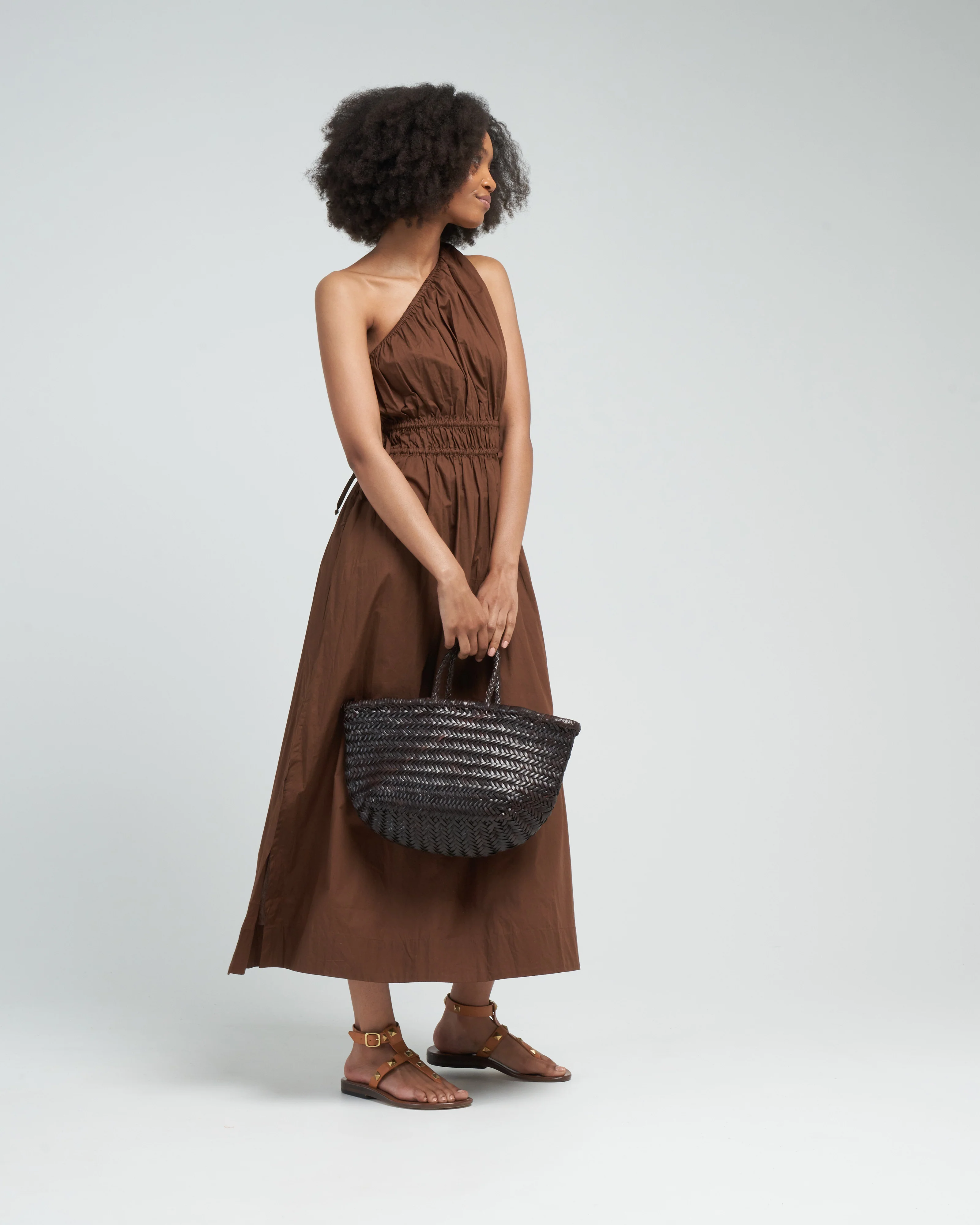 la ora midi dress - chocolate - Image 3
