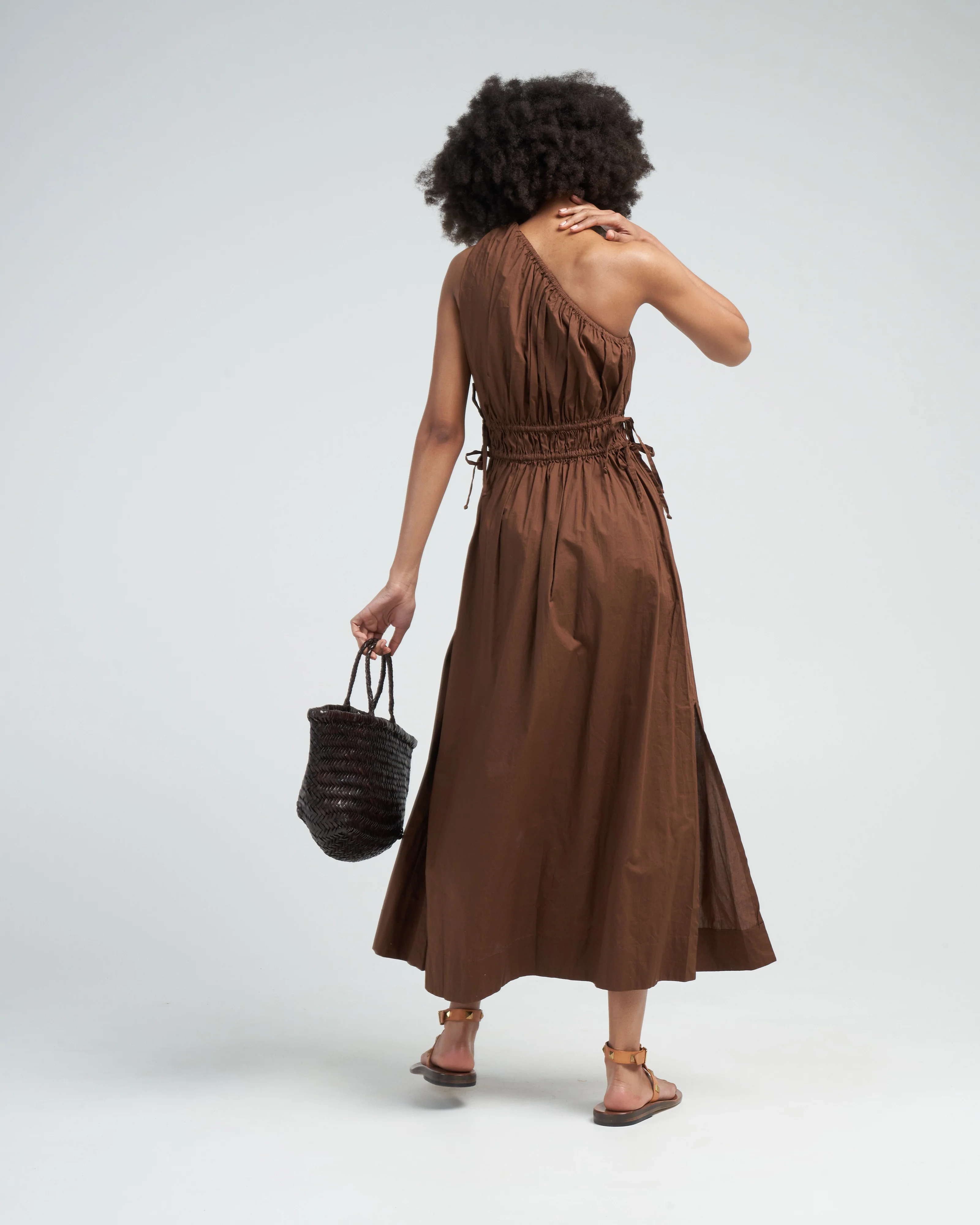 la ora midi dress - chocolate - Image 4
