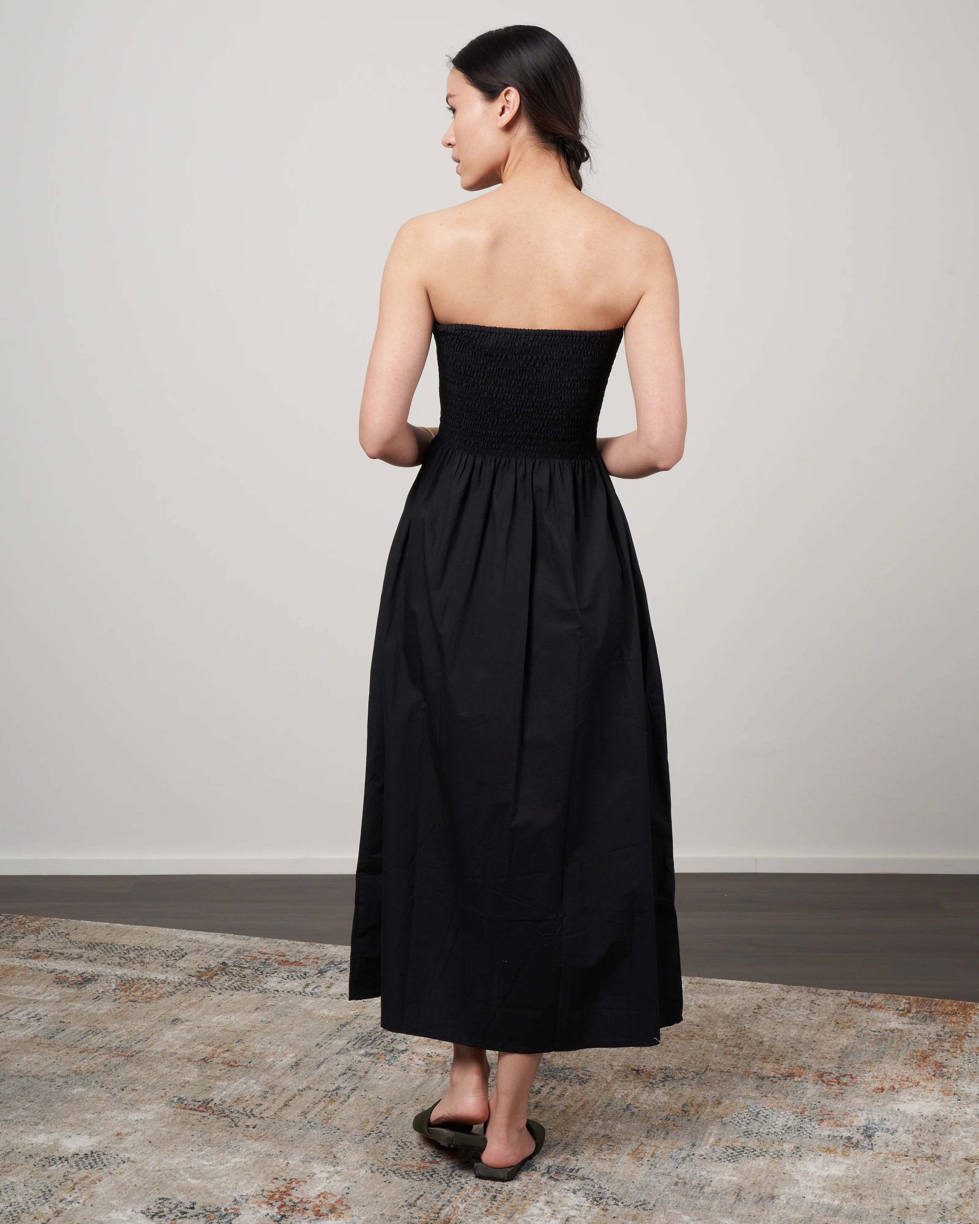 madella midi dress - plain black - Image 3