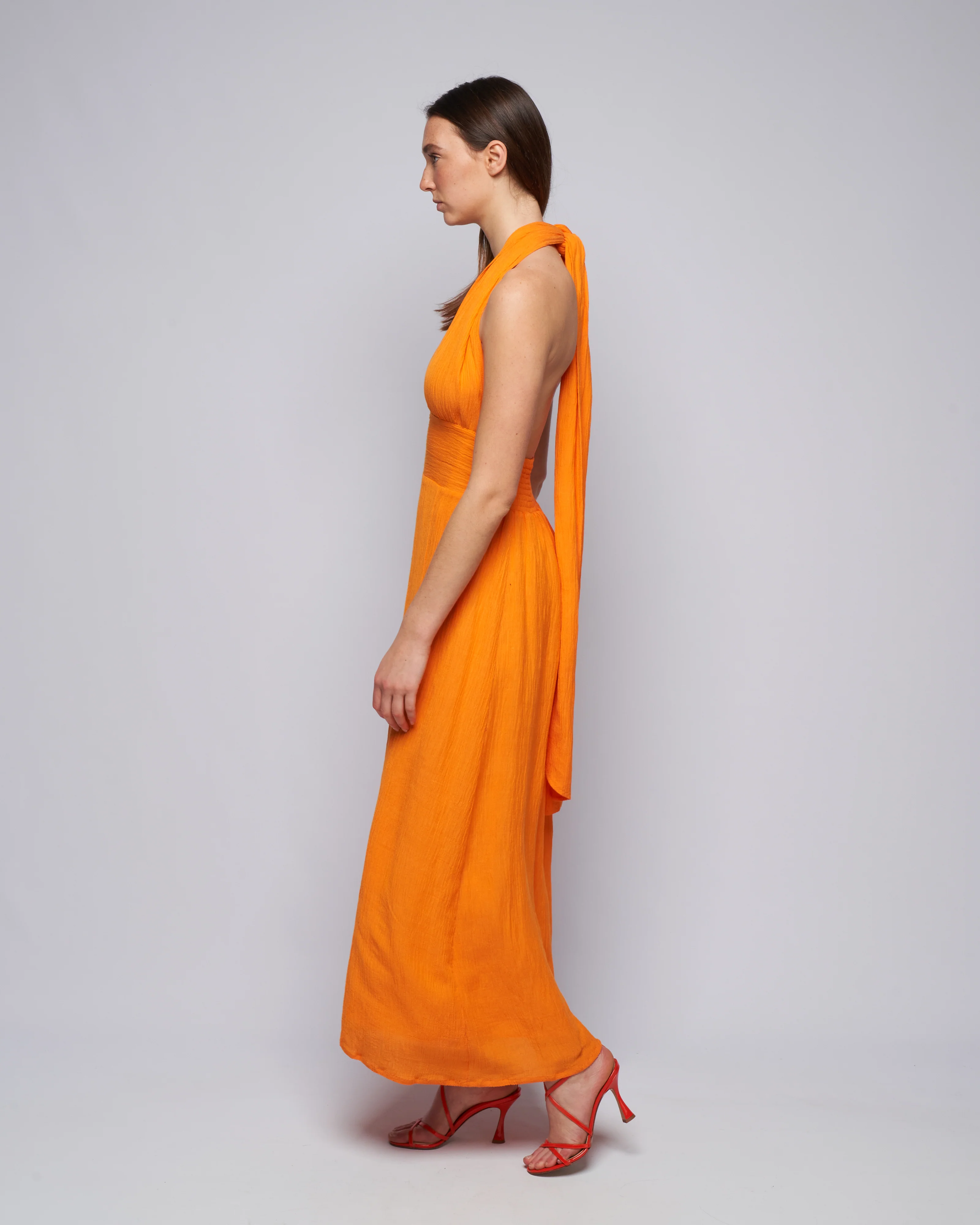 tropiques maxi dress - tangerine - Image 3