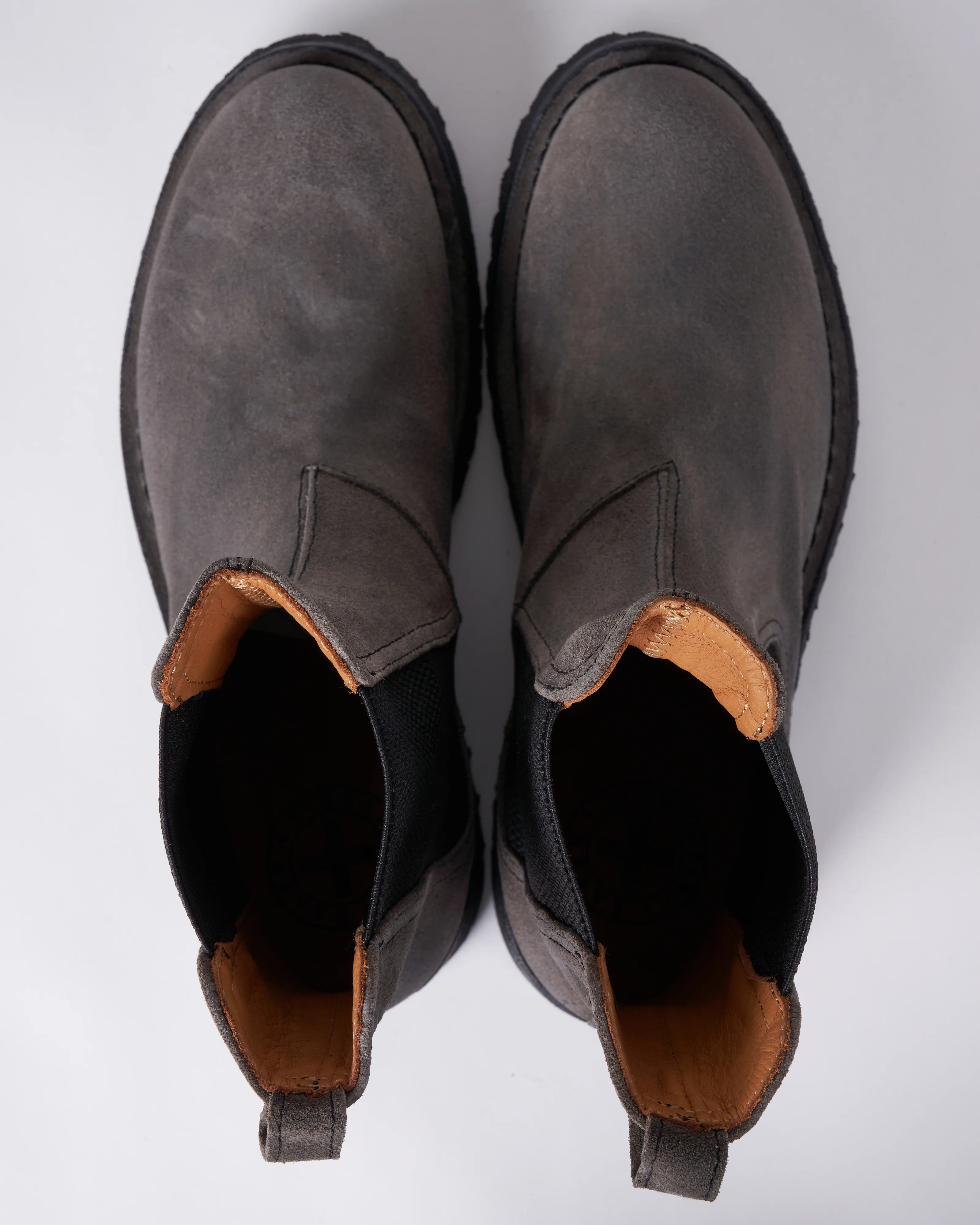 suede upper boot - chelsea - lug rubber sole - palio light lavagna - Image 3