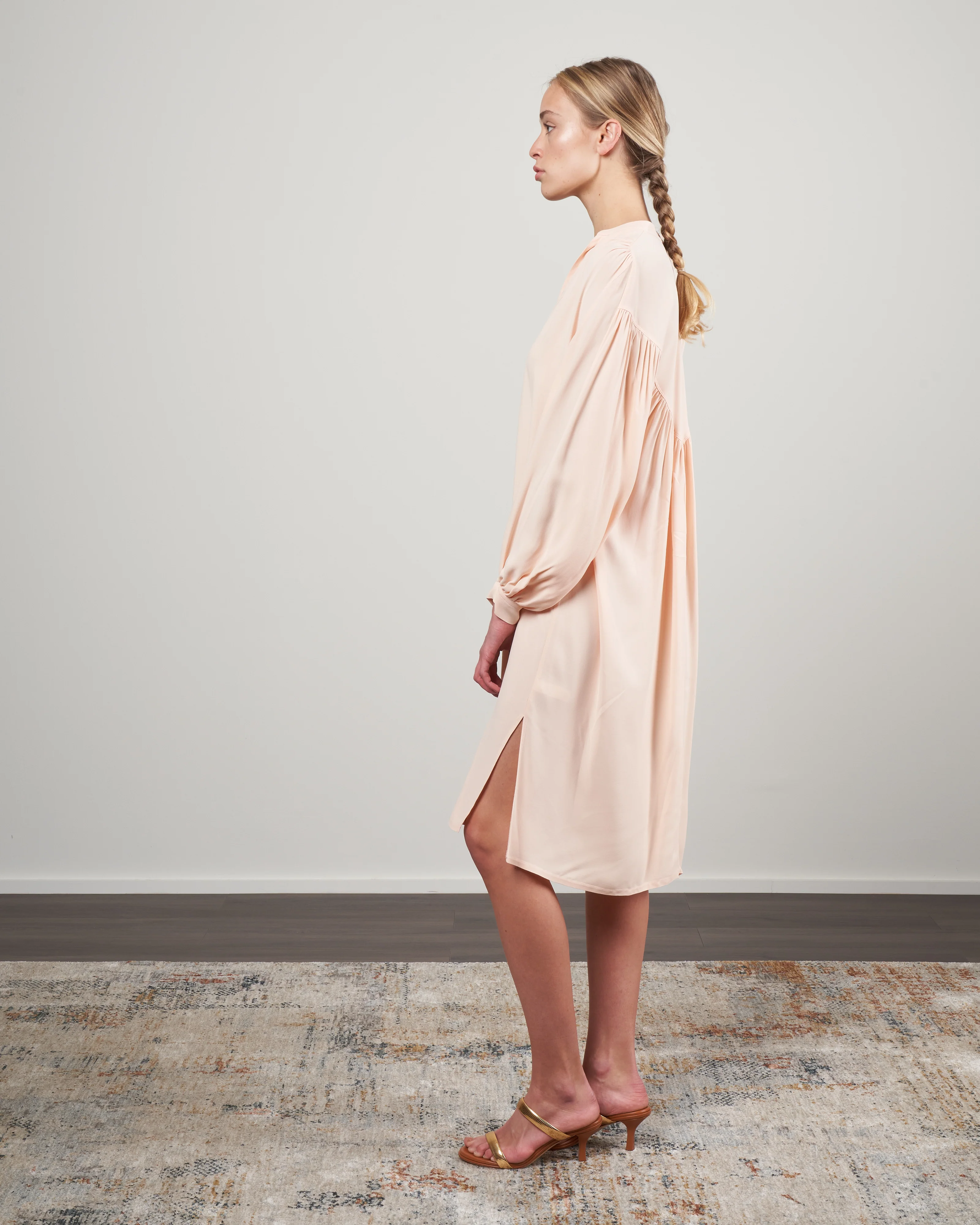 georgette dress - cream - Image 2