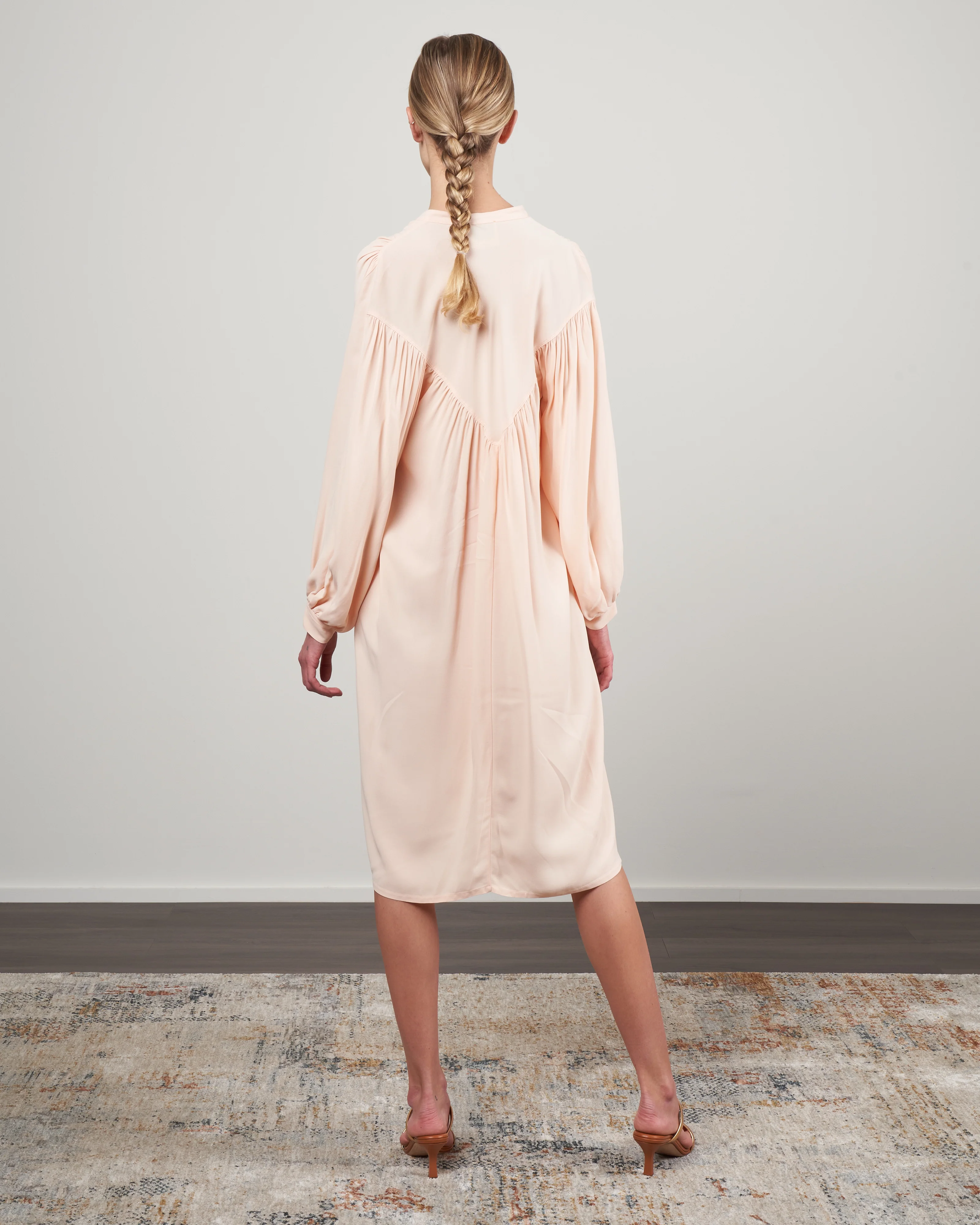georgette dress - cream - Image 3