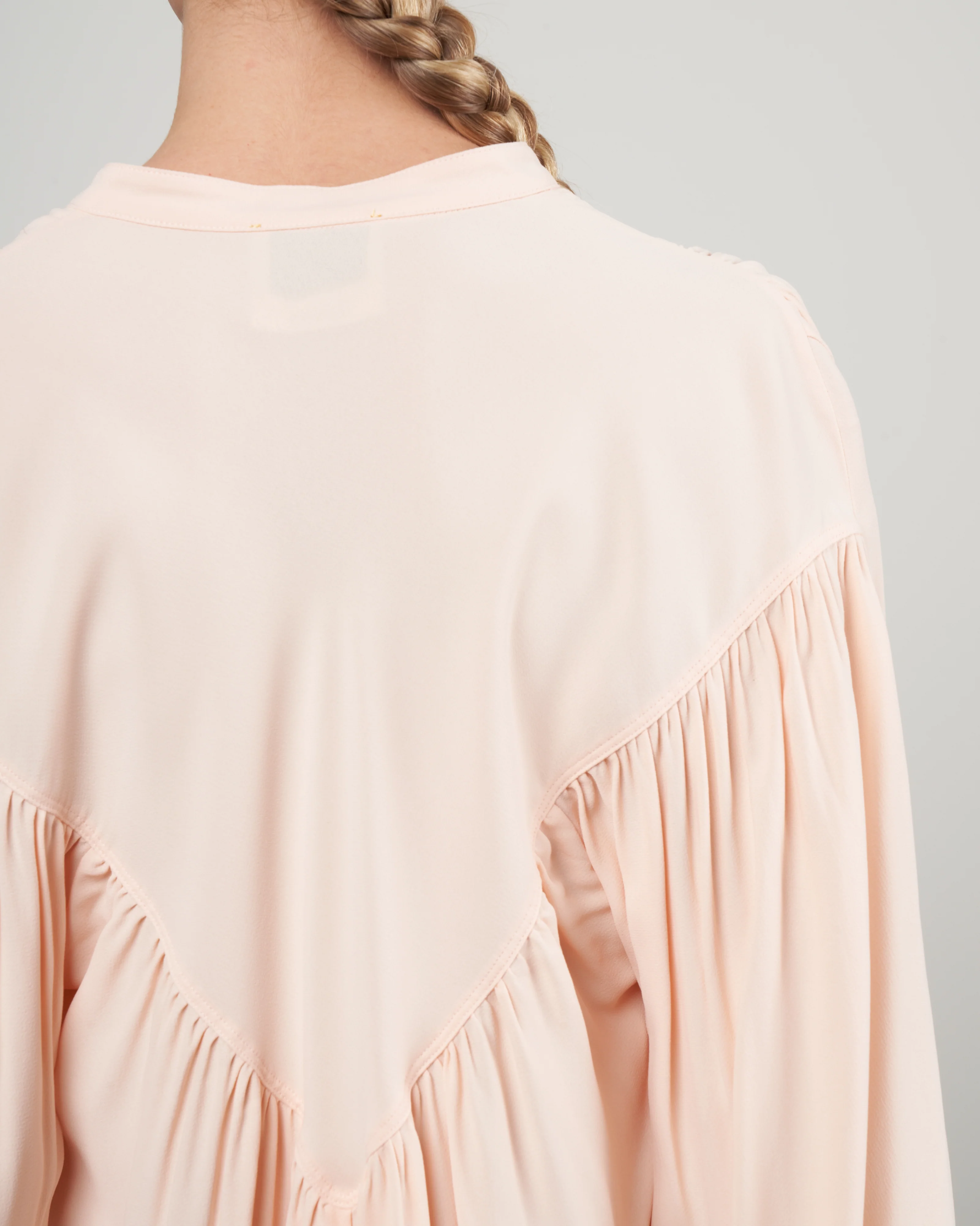 georgette dress - cream - Image 4