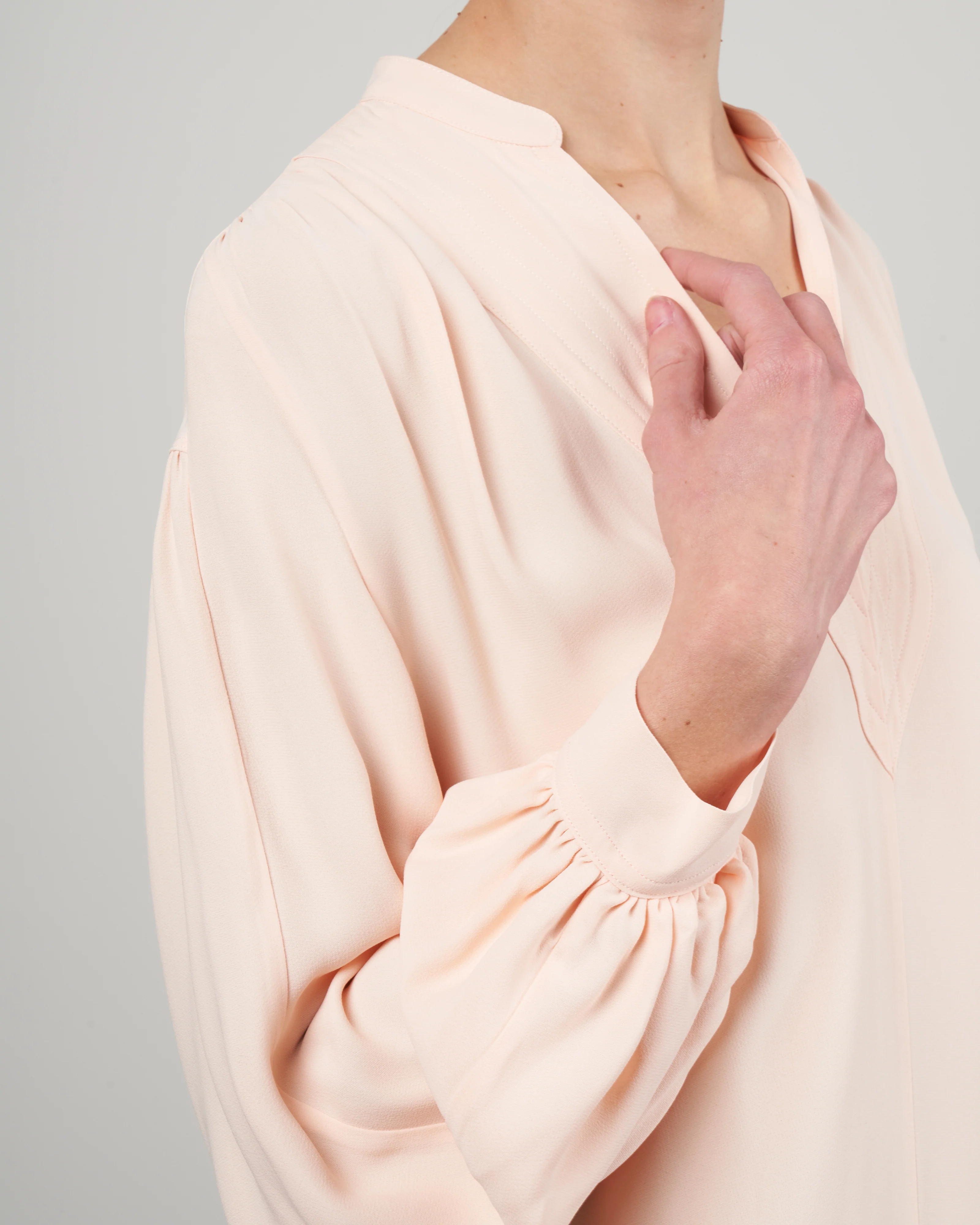 georgette dress - cream - Image 5