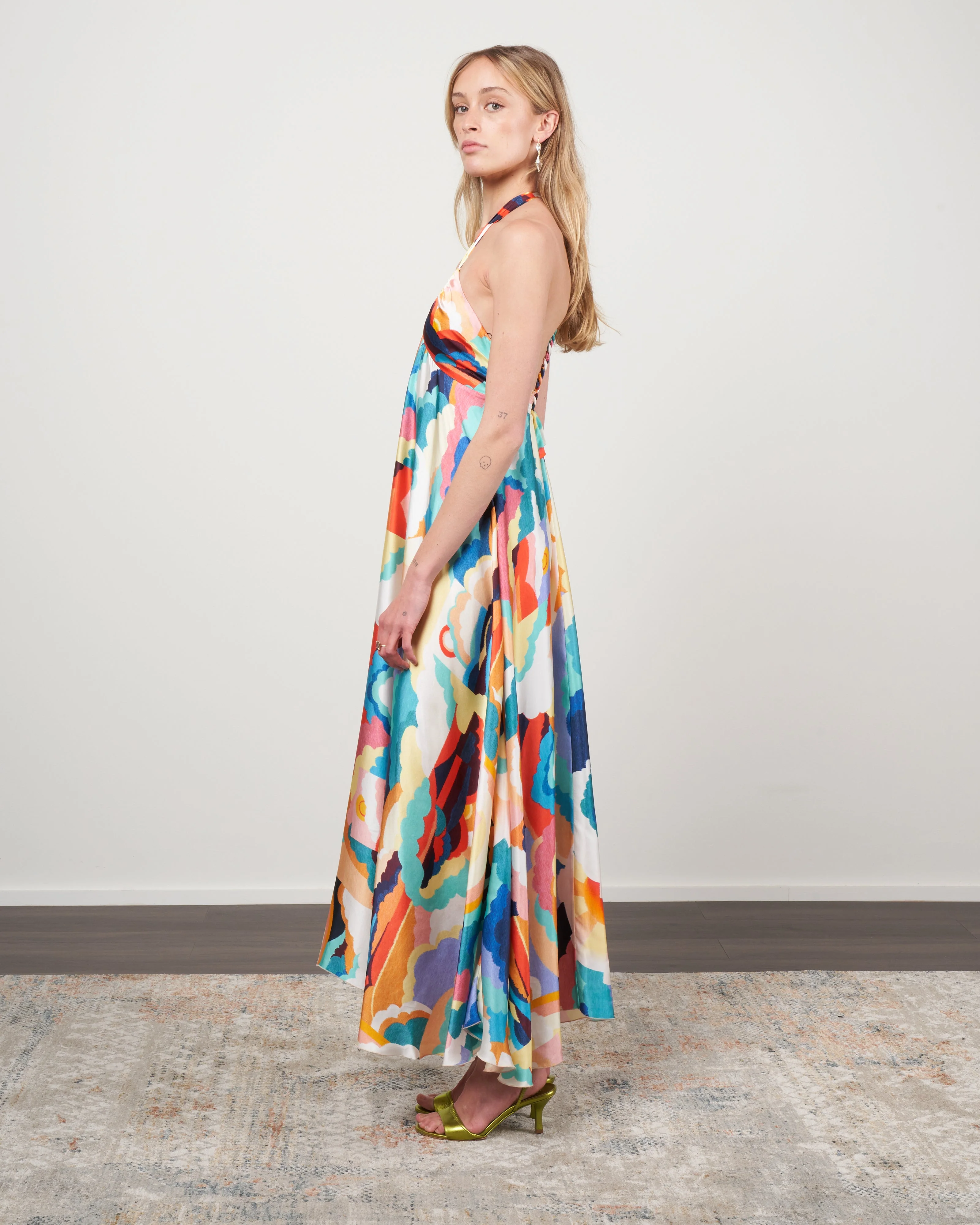 raso dress stampa "up above in the sky" - sunset - Image 2