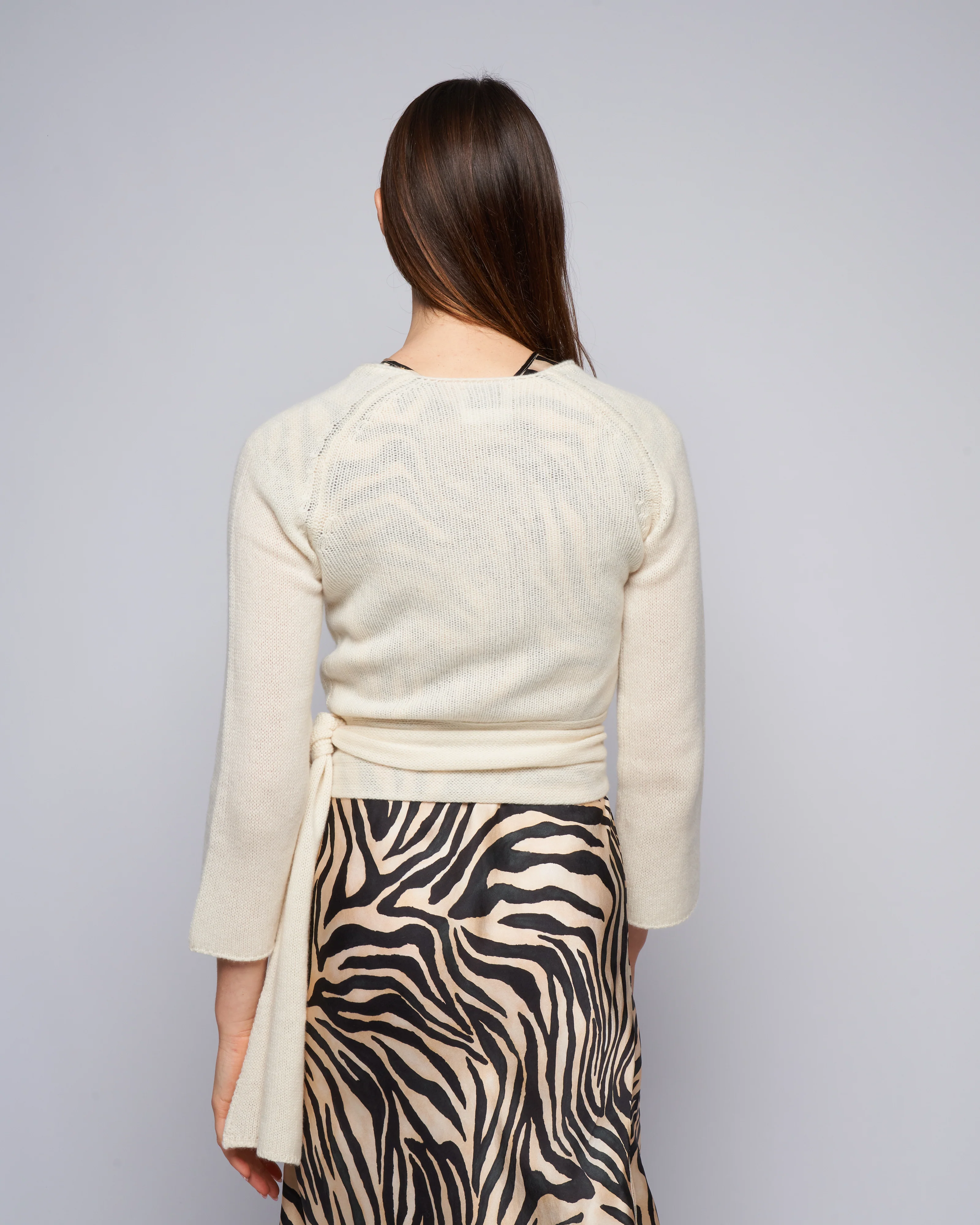 cashmere wrap sweater - pure - Image 4