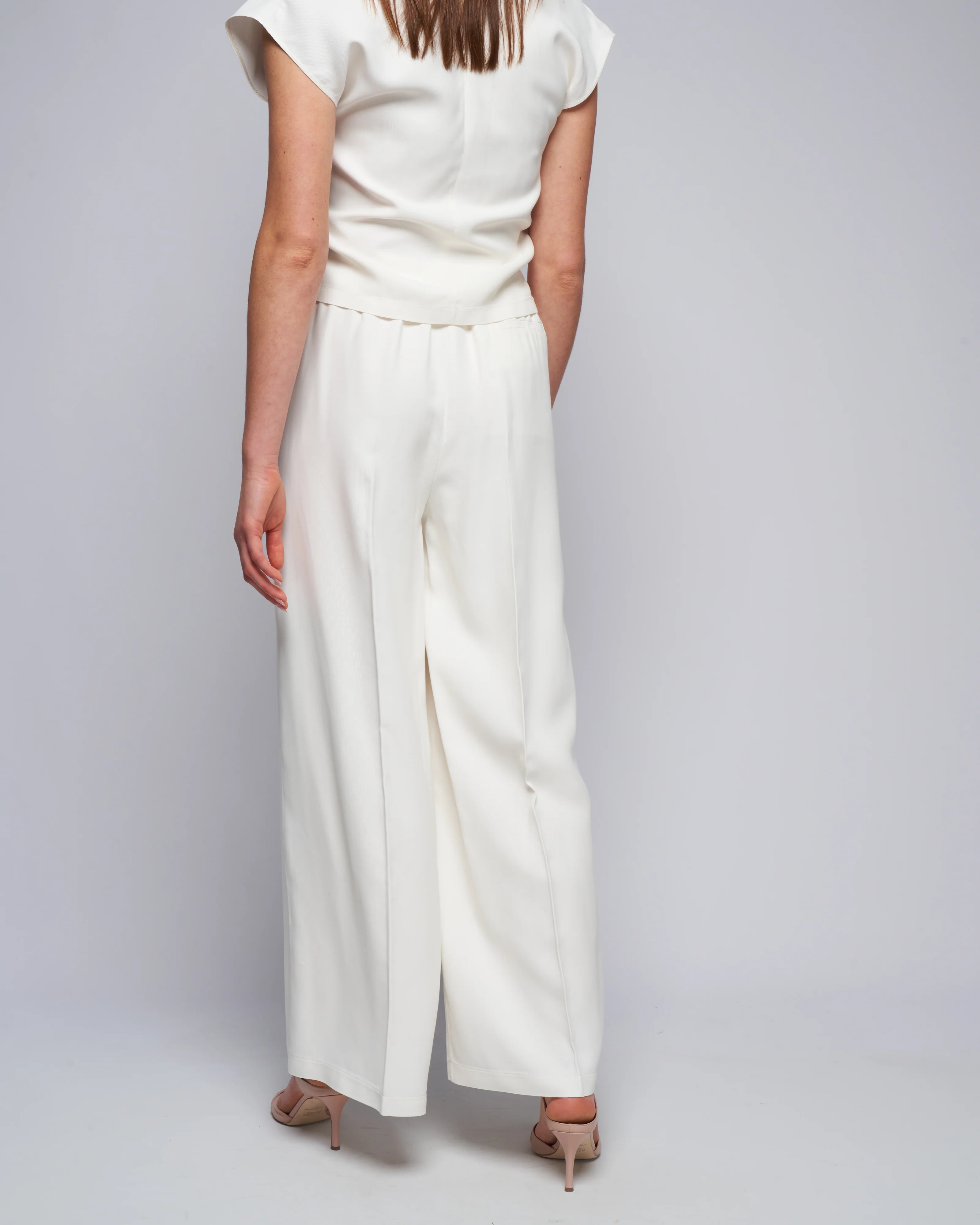 fluid ottoman wide leg pants - pure - Image 4
