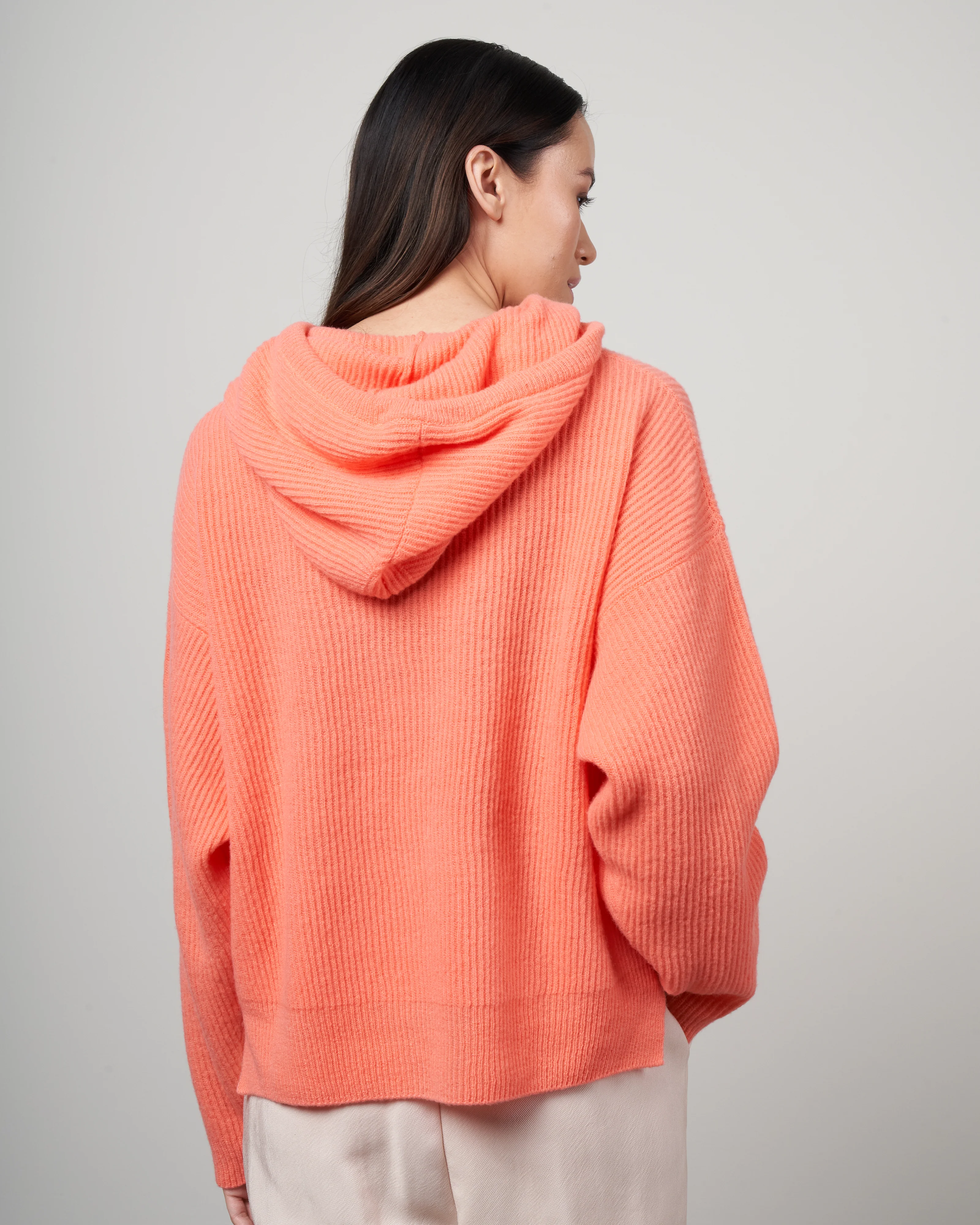 hoodie costa inglese pura lana soft - orange 1535 - Image 4
