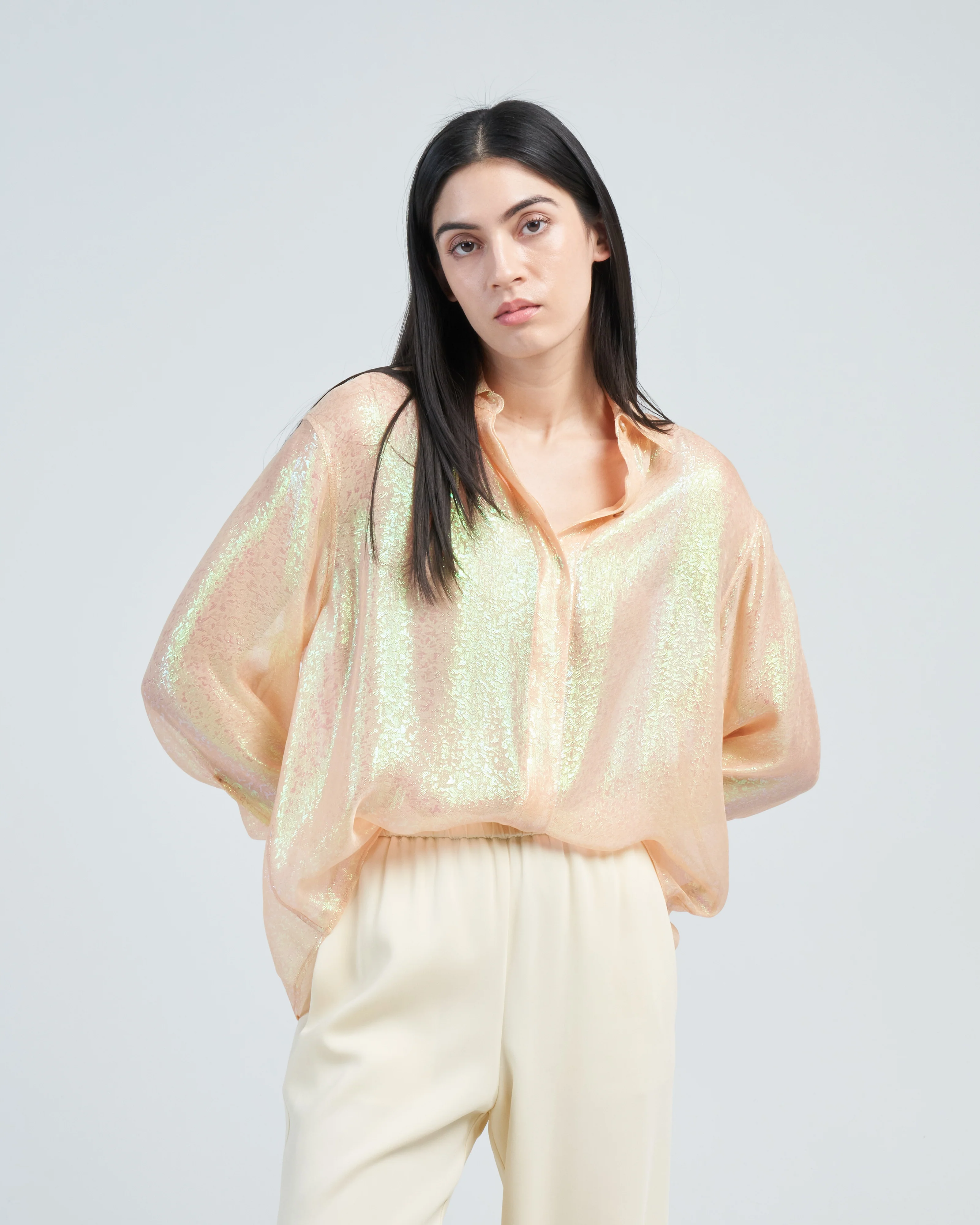 iris chiffon silk shirt - Image 2