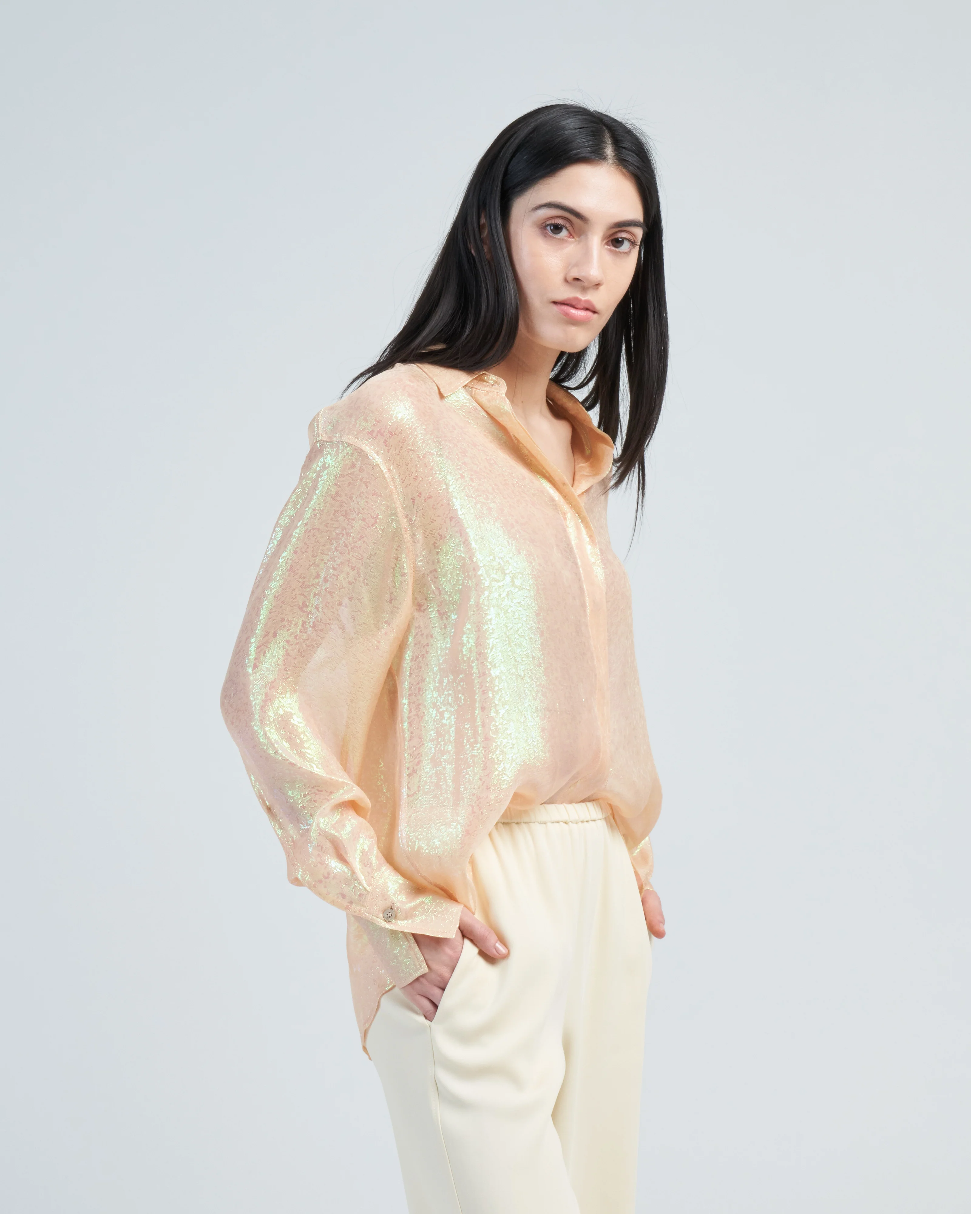 iris chiffon silk shirt - Image 4