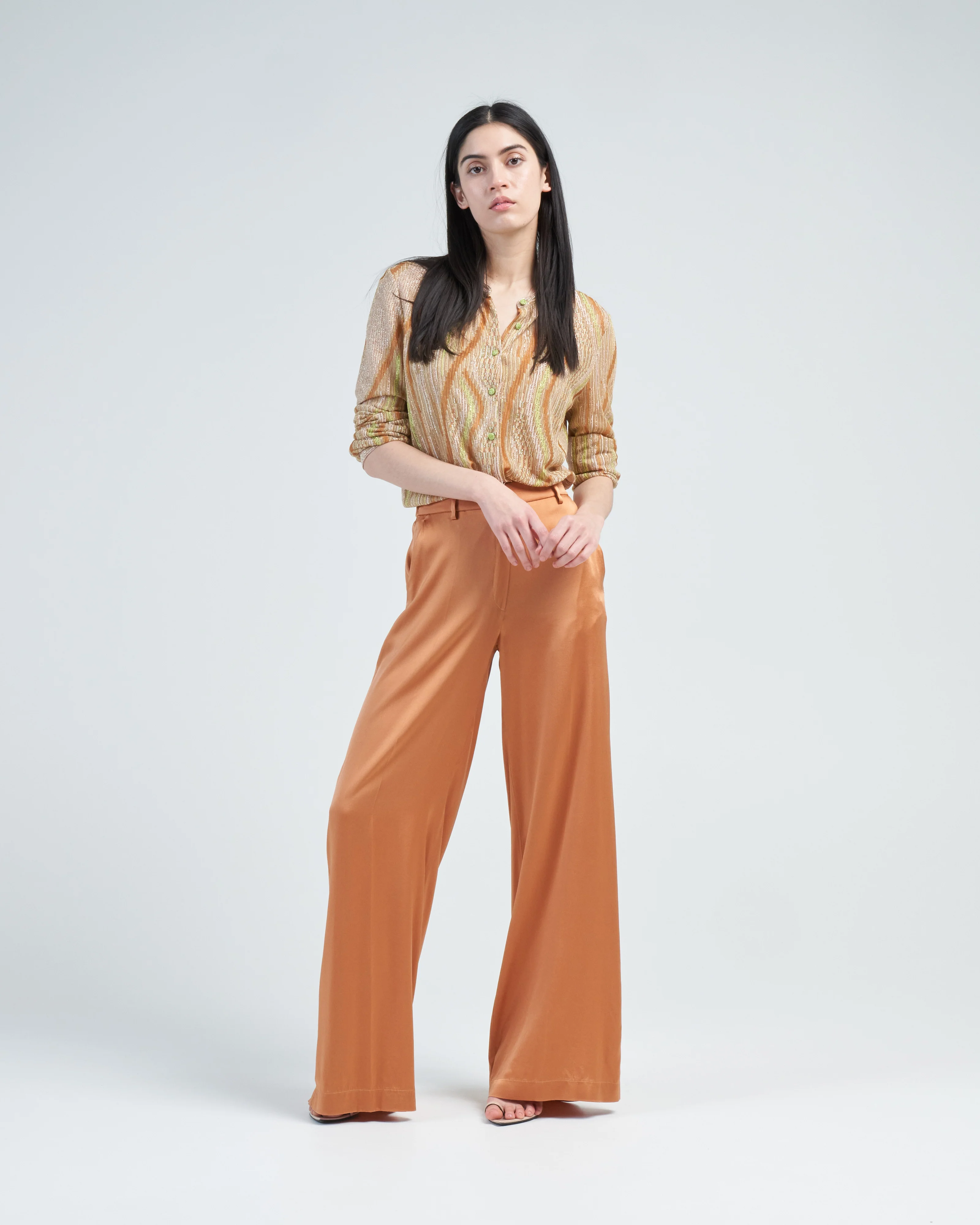 lurex jacquard jersey grandfather shirt - Image 2
