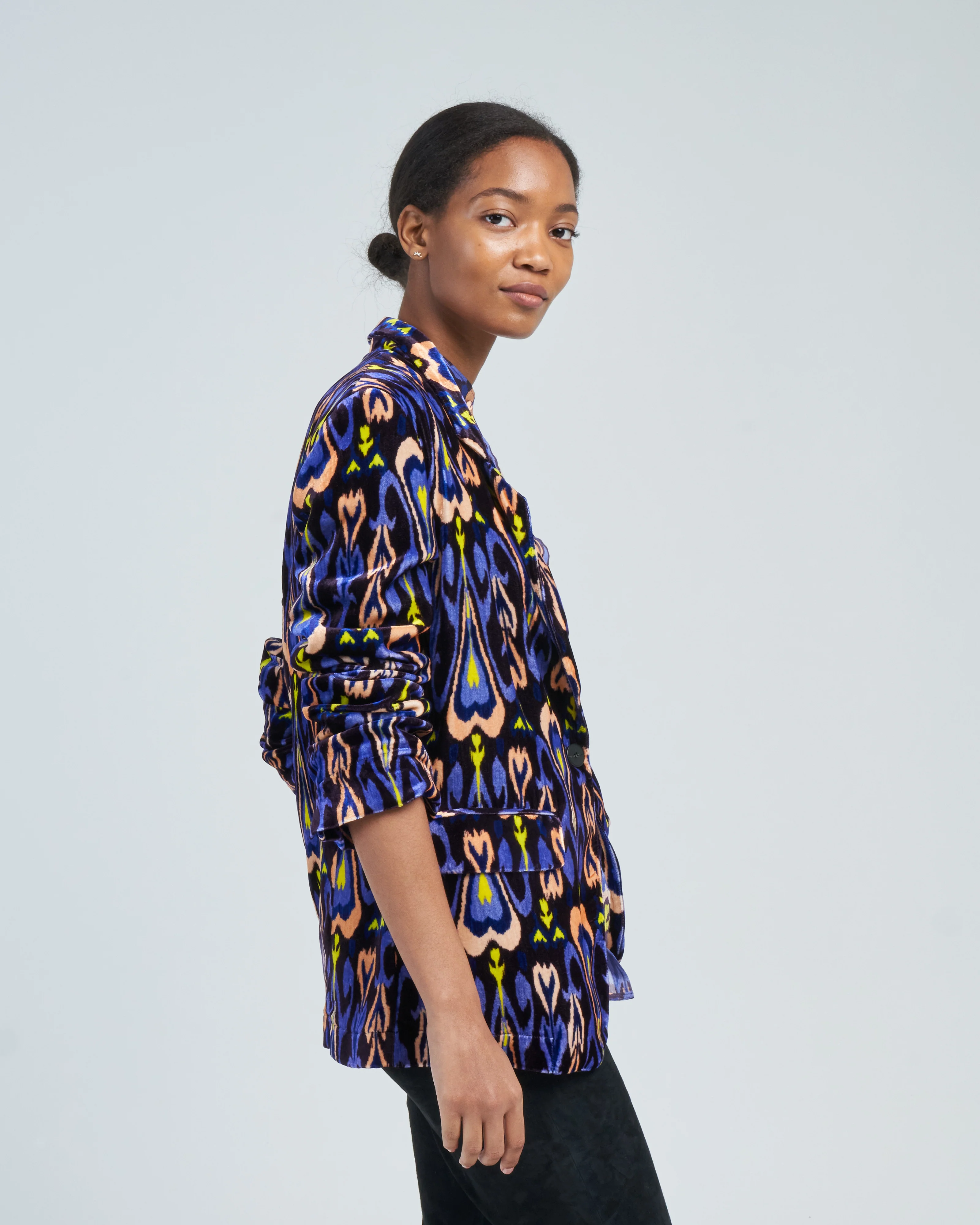 northern light print chic velvet jacket - Image 5