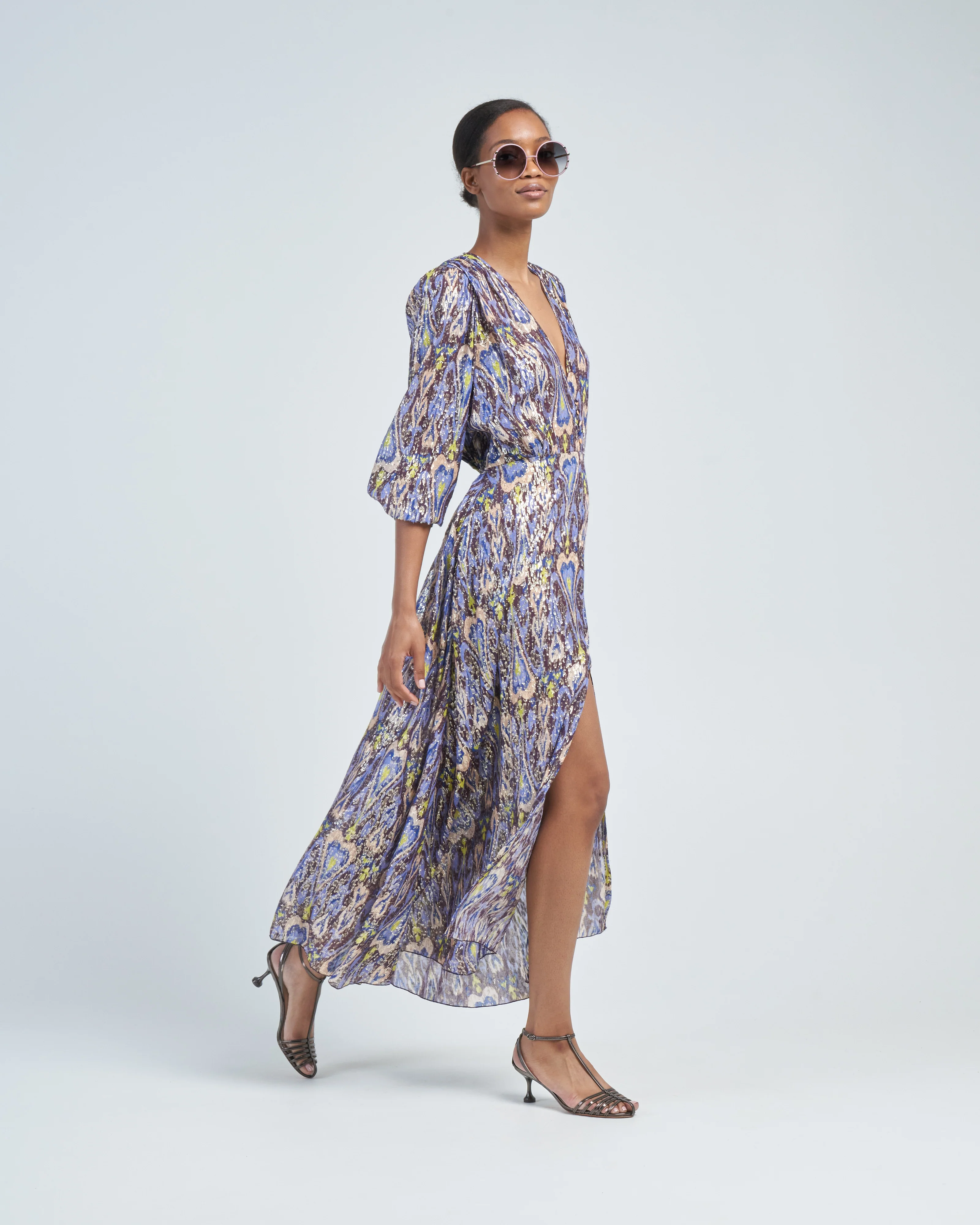 northern light print fil coup' long dress - Image 3
