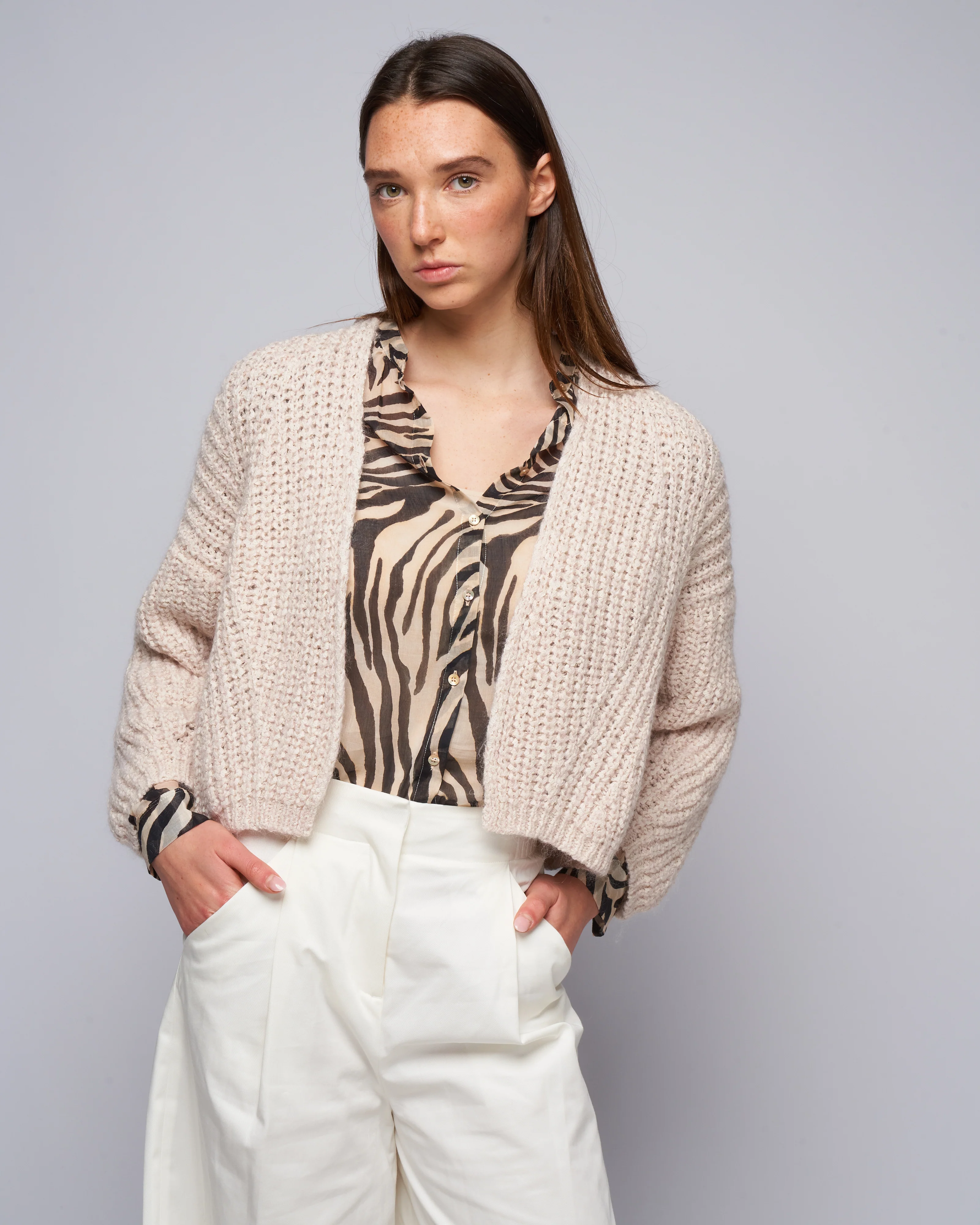 organic cotton and mohair cardigan - pure - Image 2