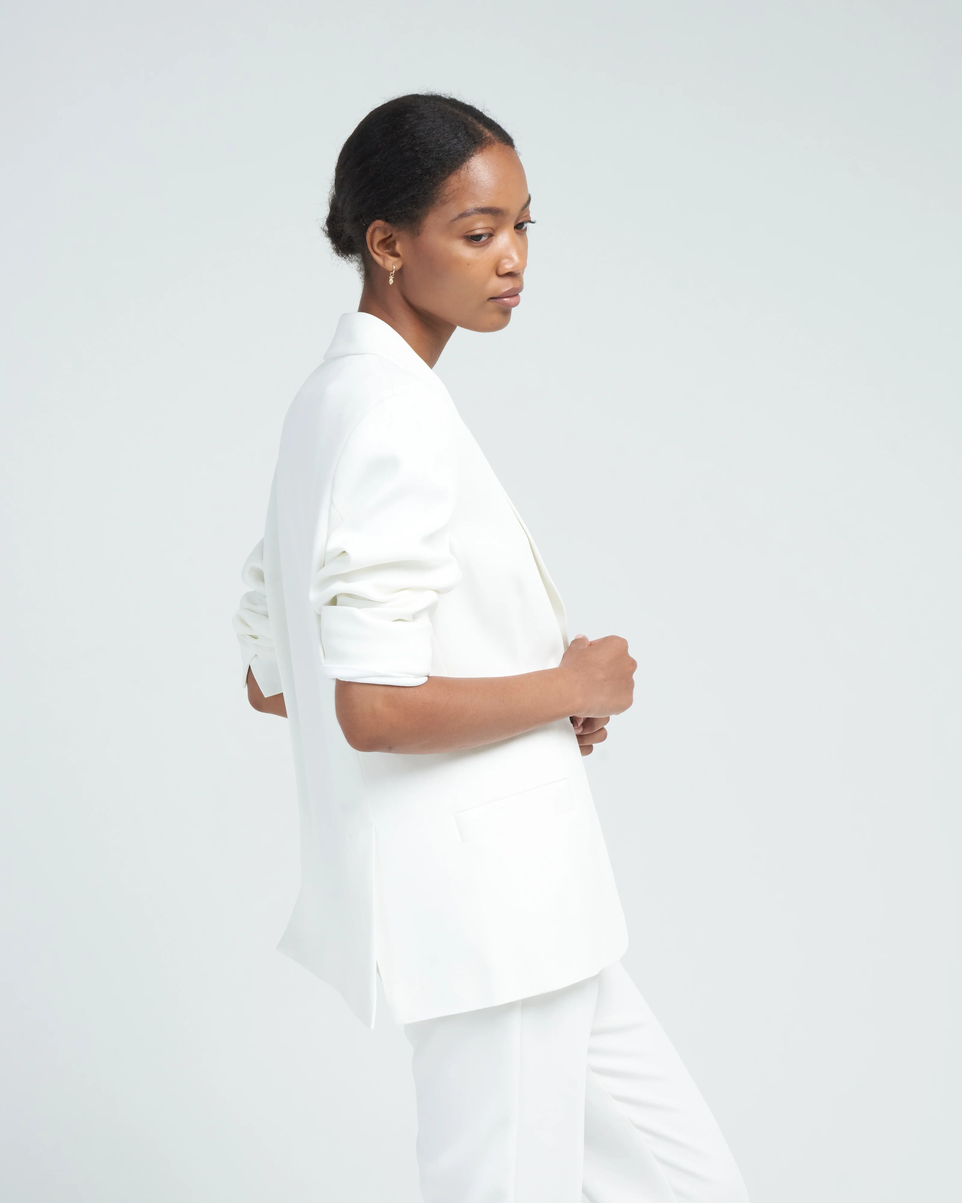 stretch crepe cady boxy jacket - Image 3