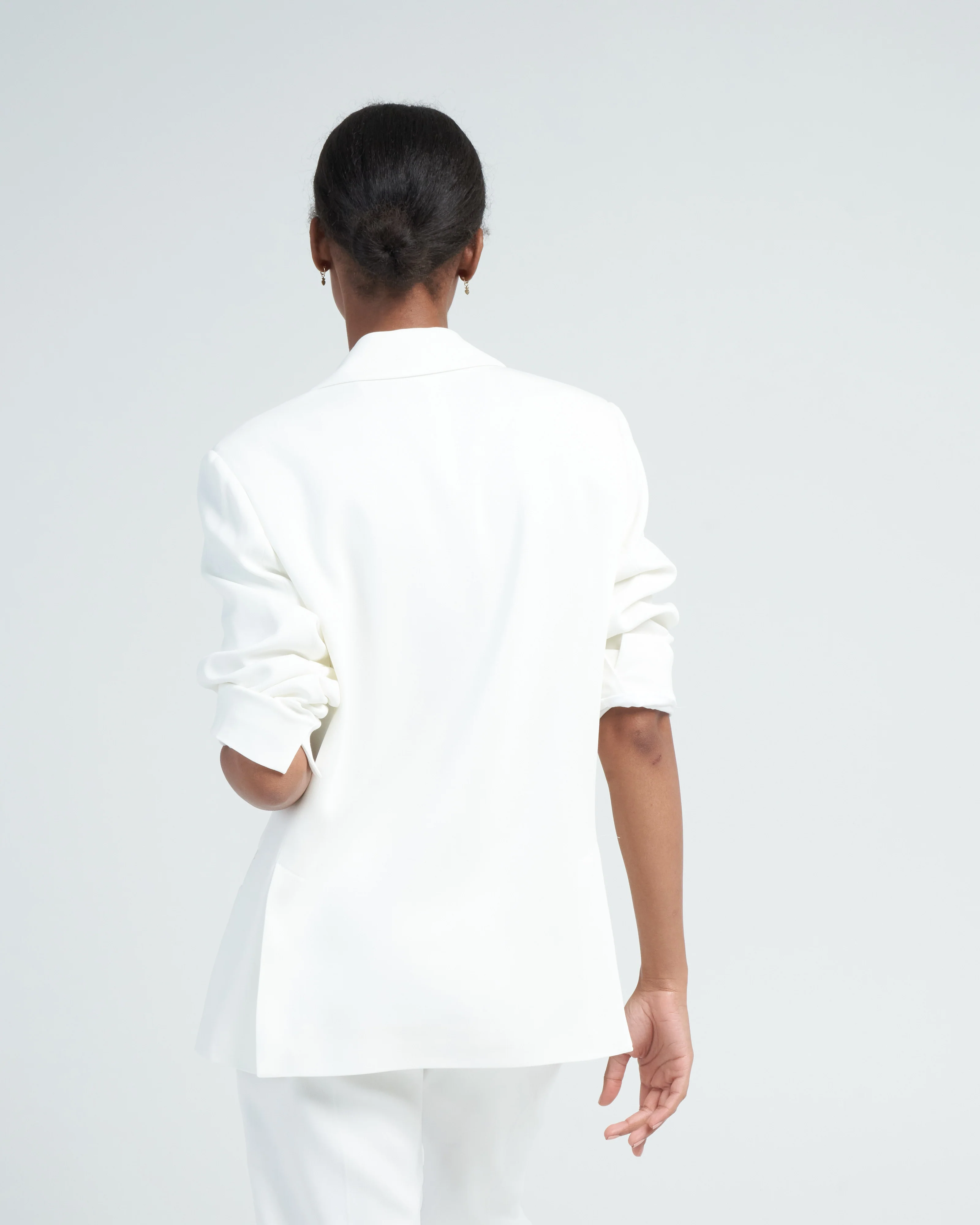 stretch crepe cady boxy jacket - Image 4