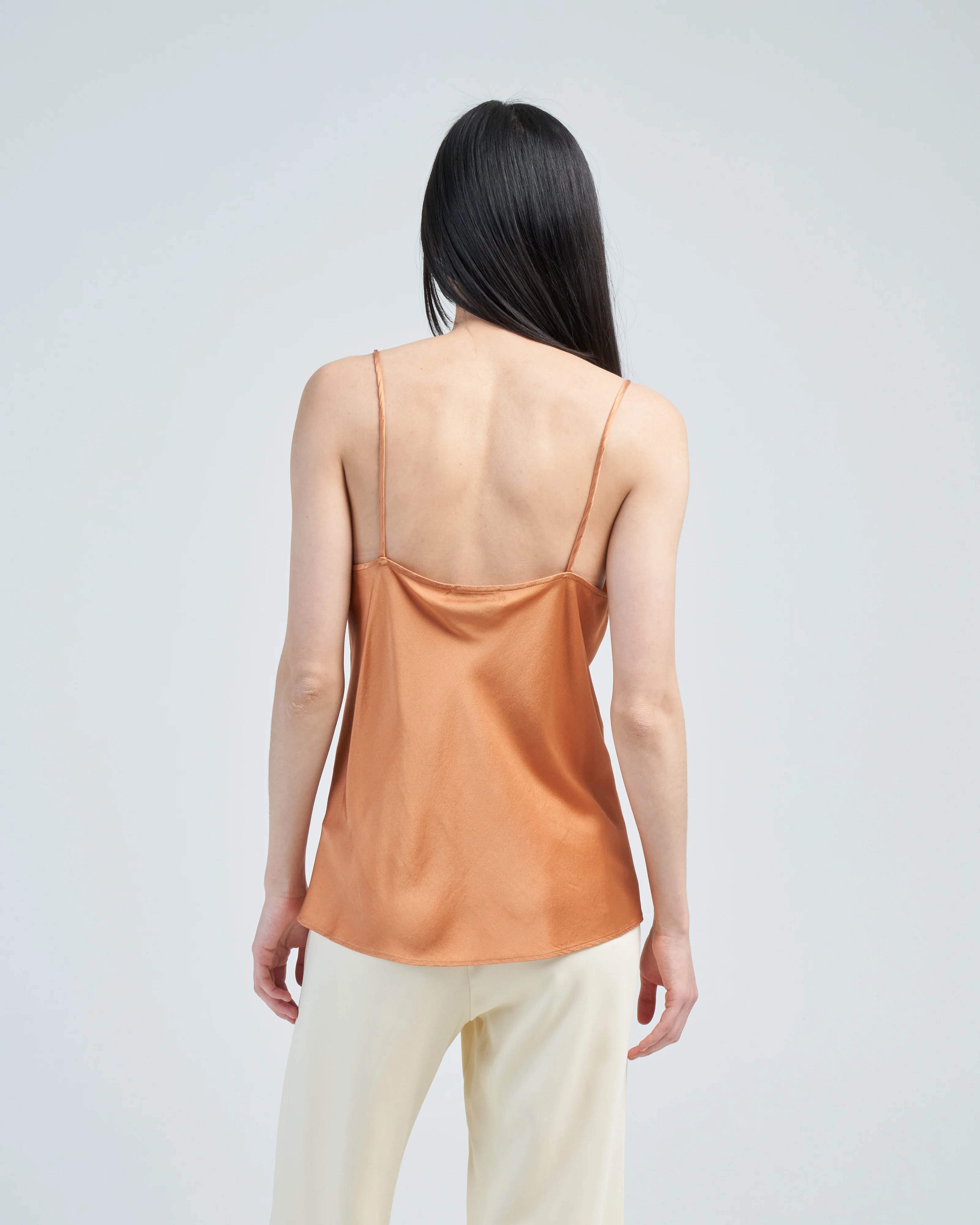 stretch silk satin strappy top - Image 4