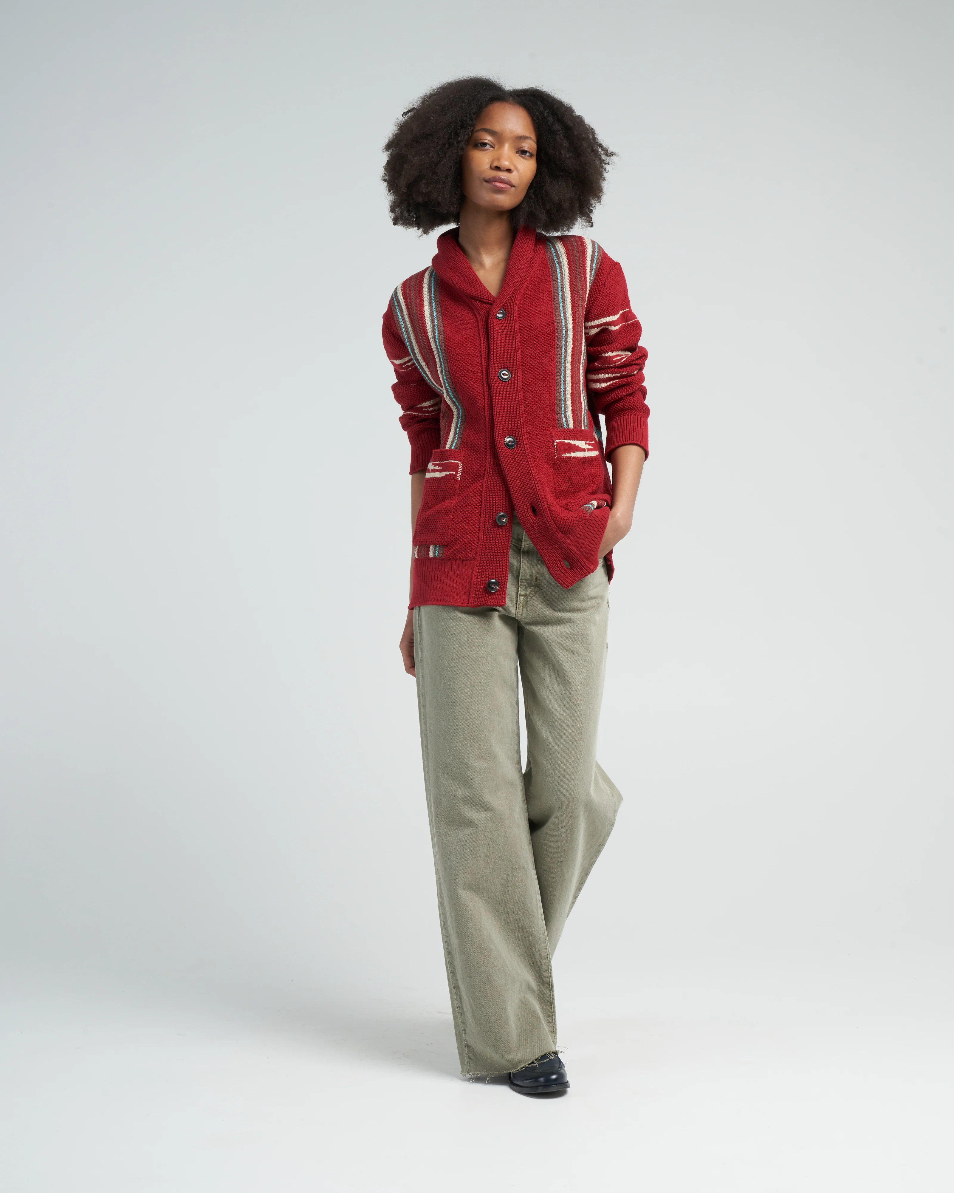 henry cardigan - mix red - Image 2