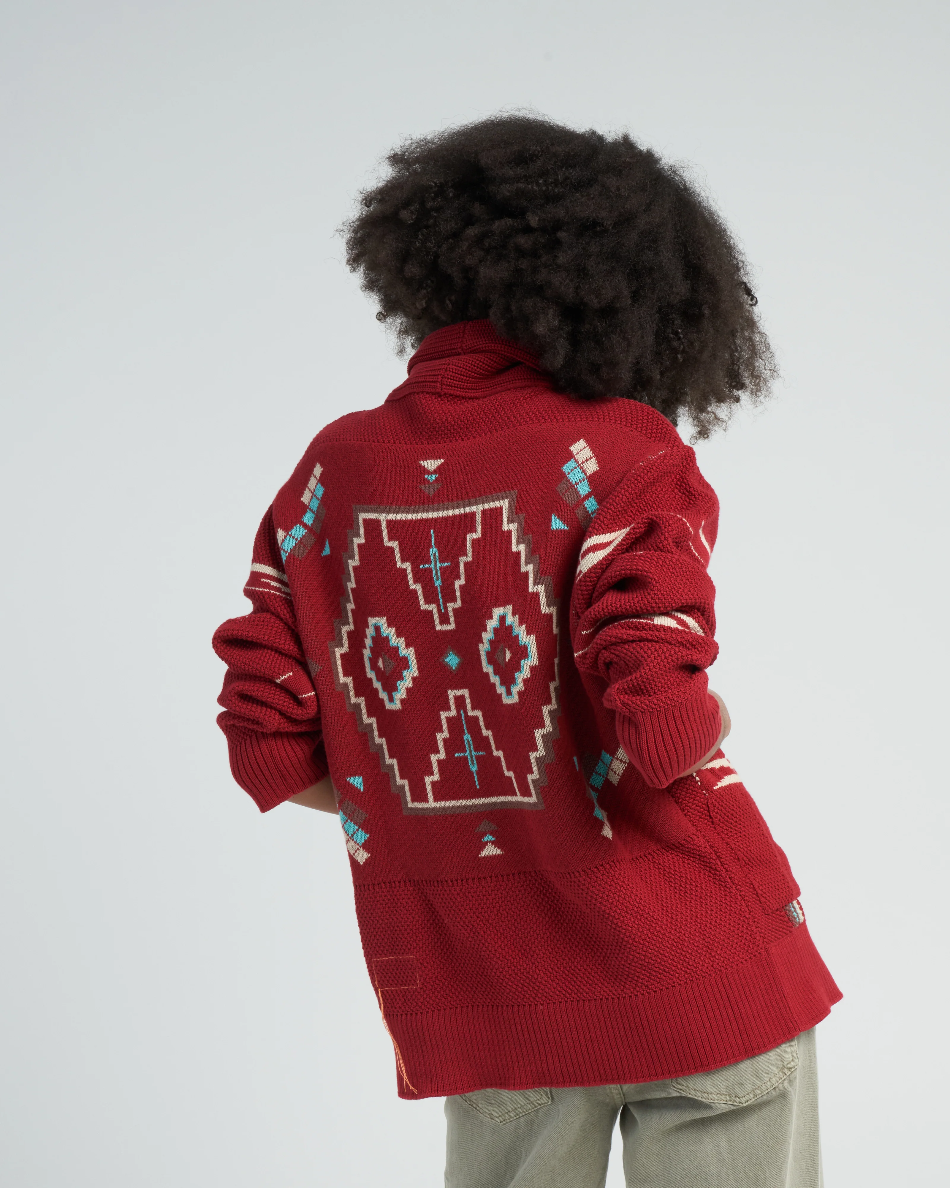 henry cardigan - mix red - Image 4