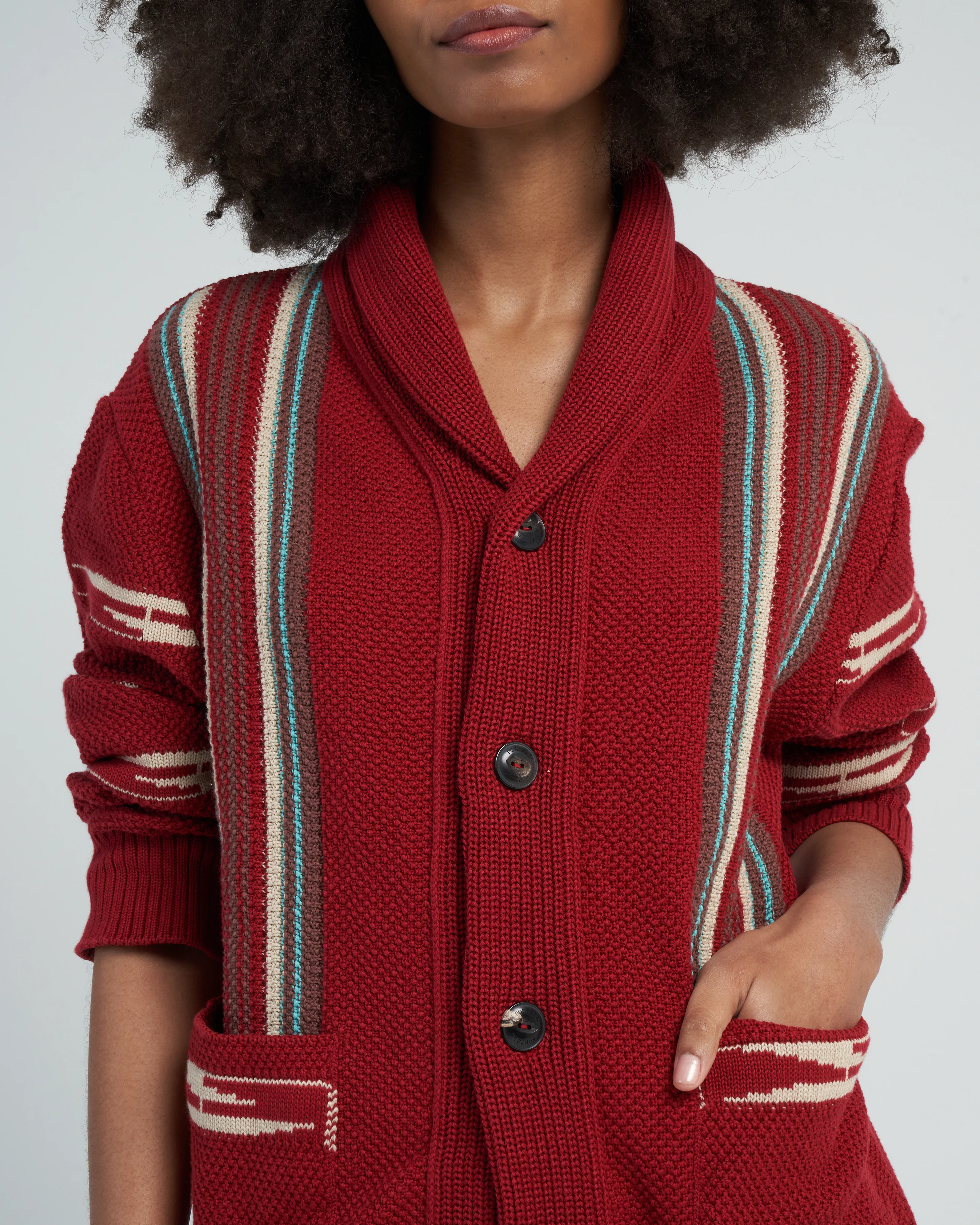 henry cardigan - mix red - Image 5