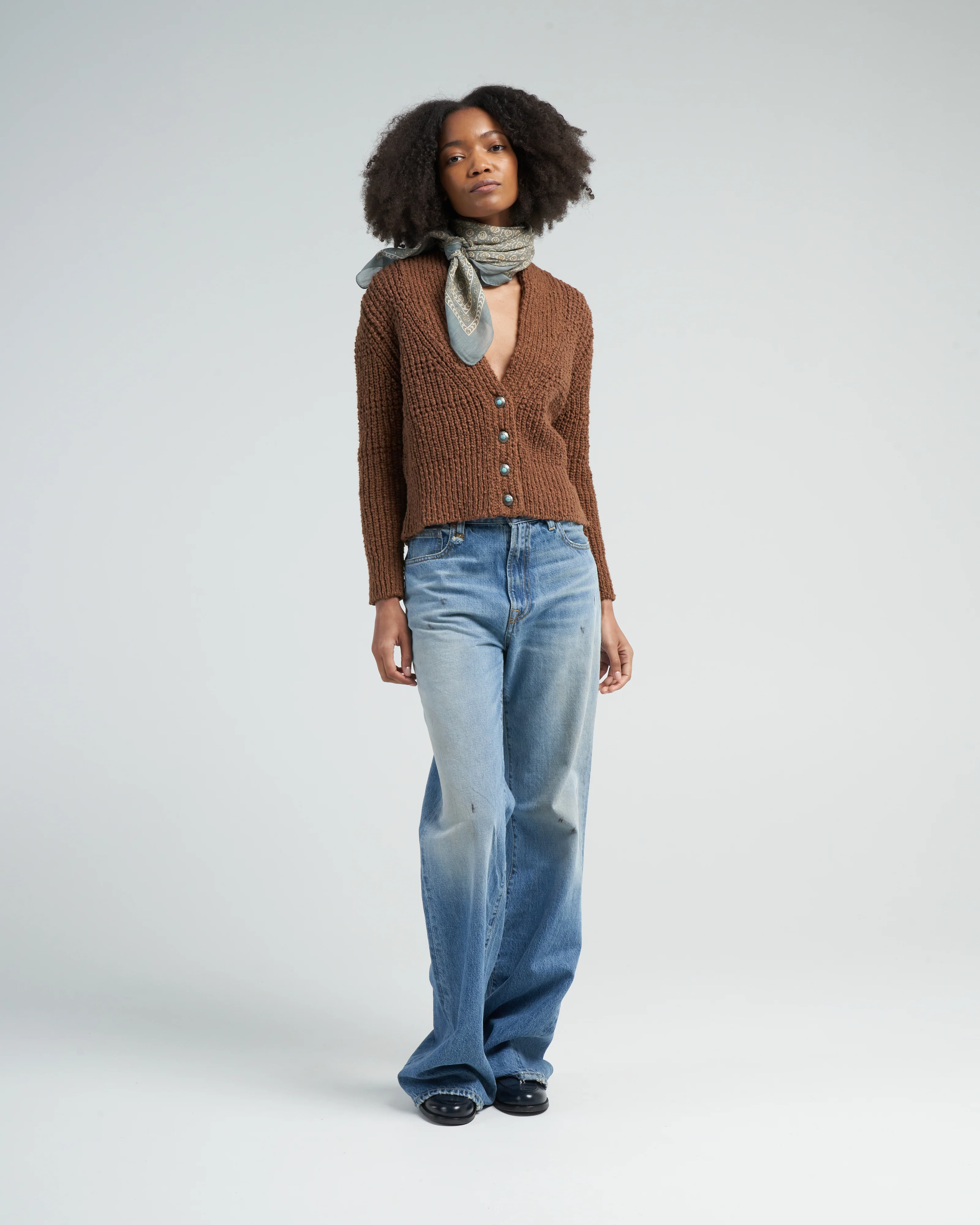 lola cardigan - brown - Image 2