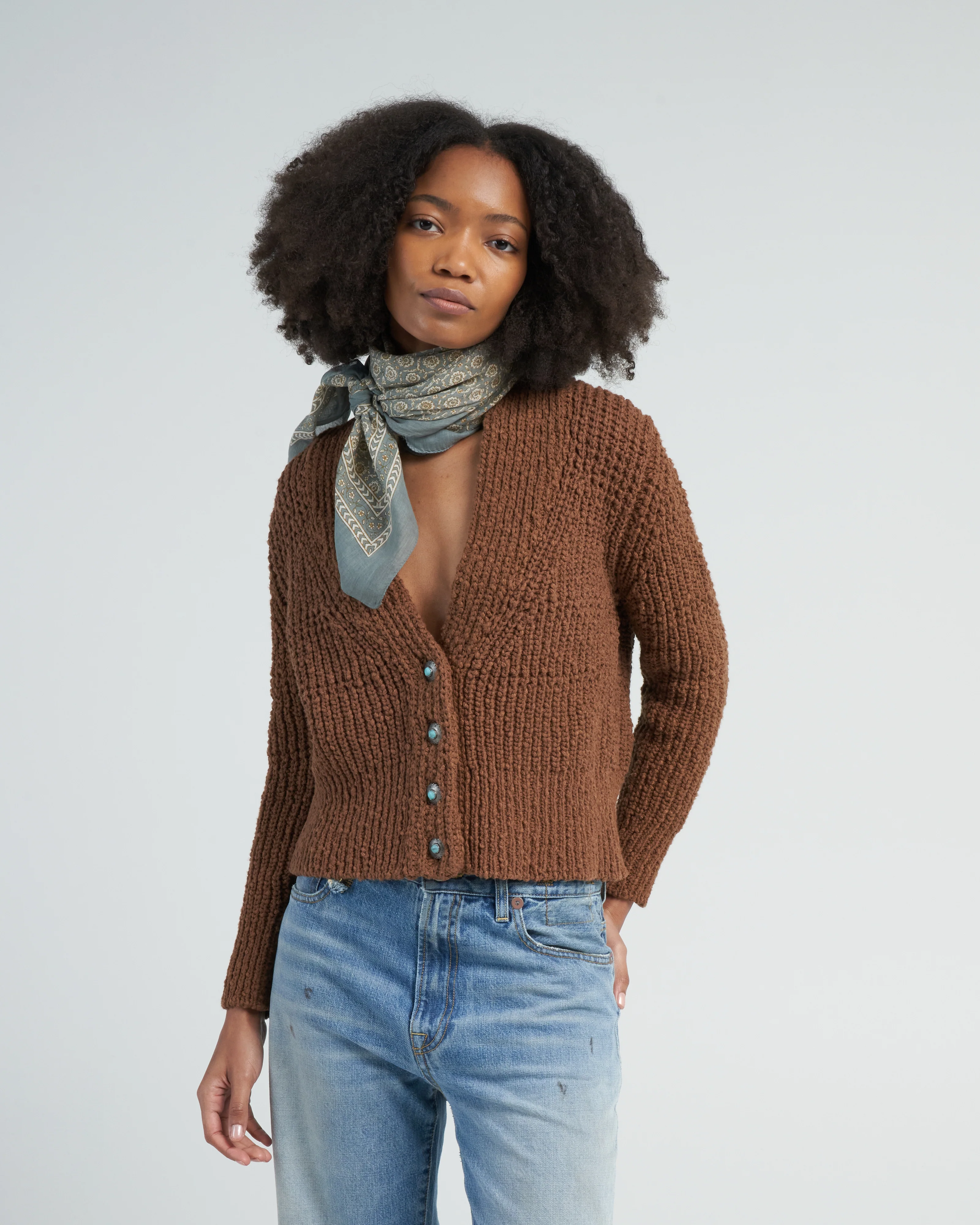 lola cardigan - brown - Image 3
