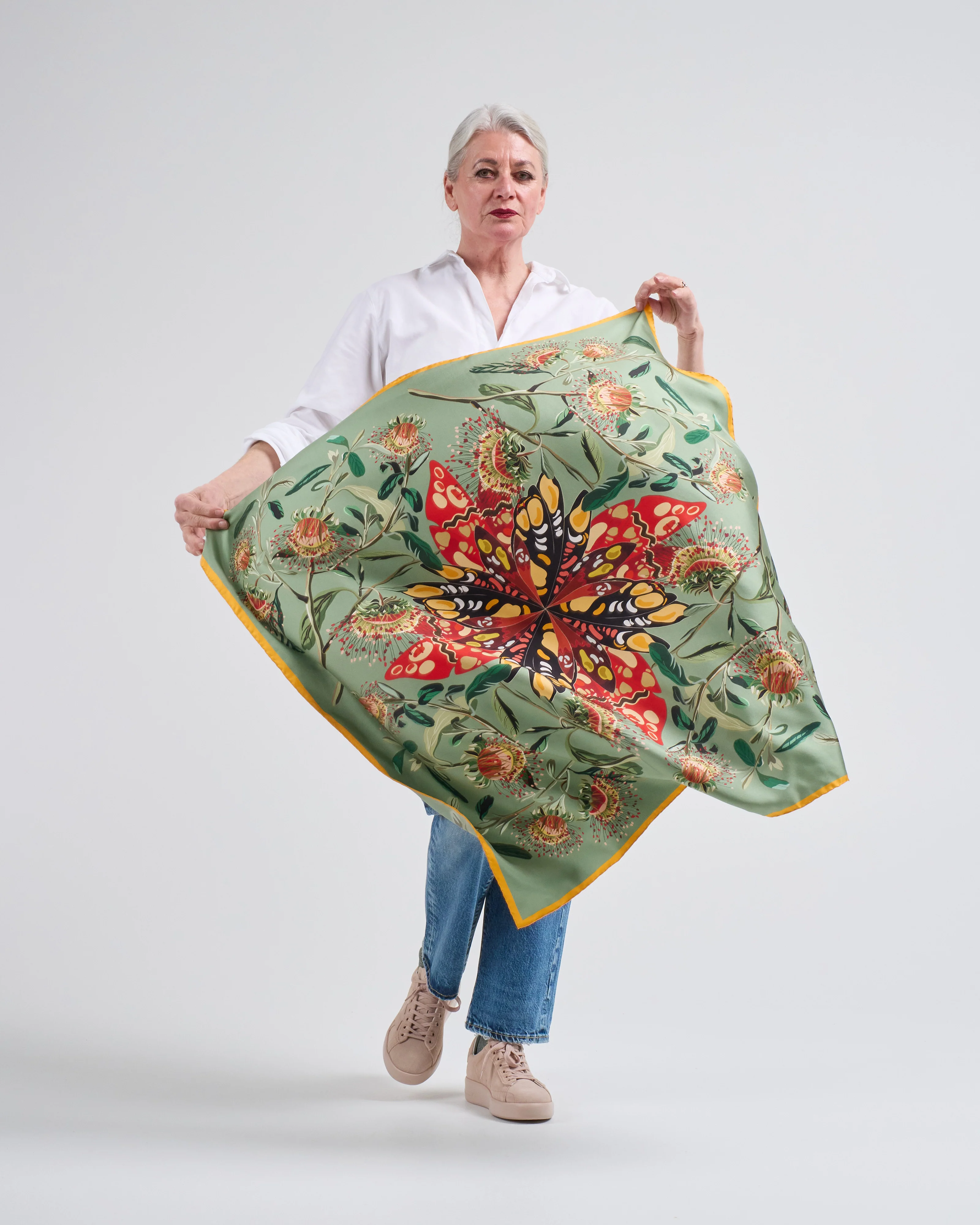 aloe silk square scarf - Image 2