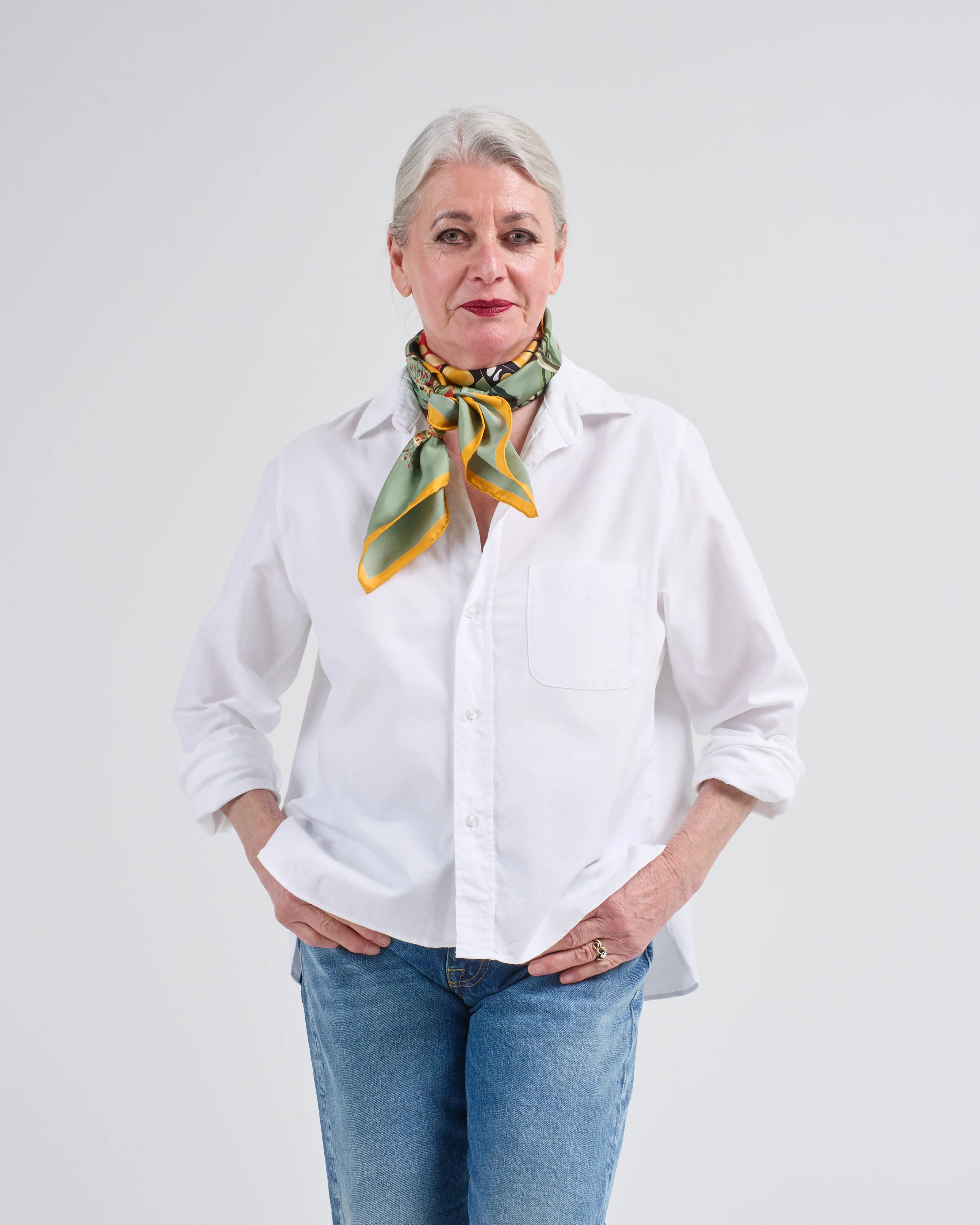 aloe silk square scarf - Image 5