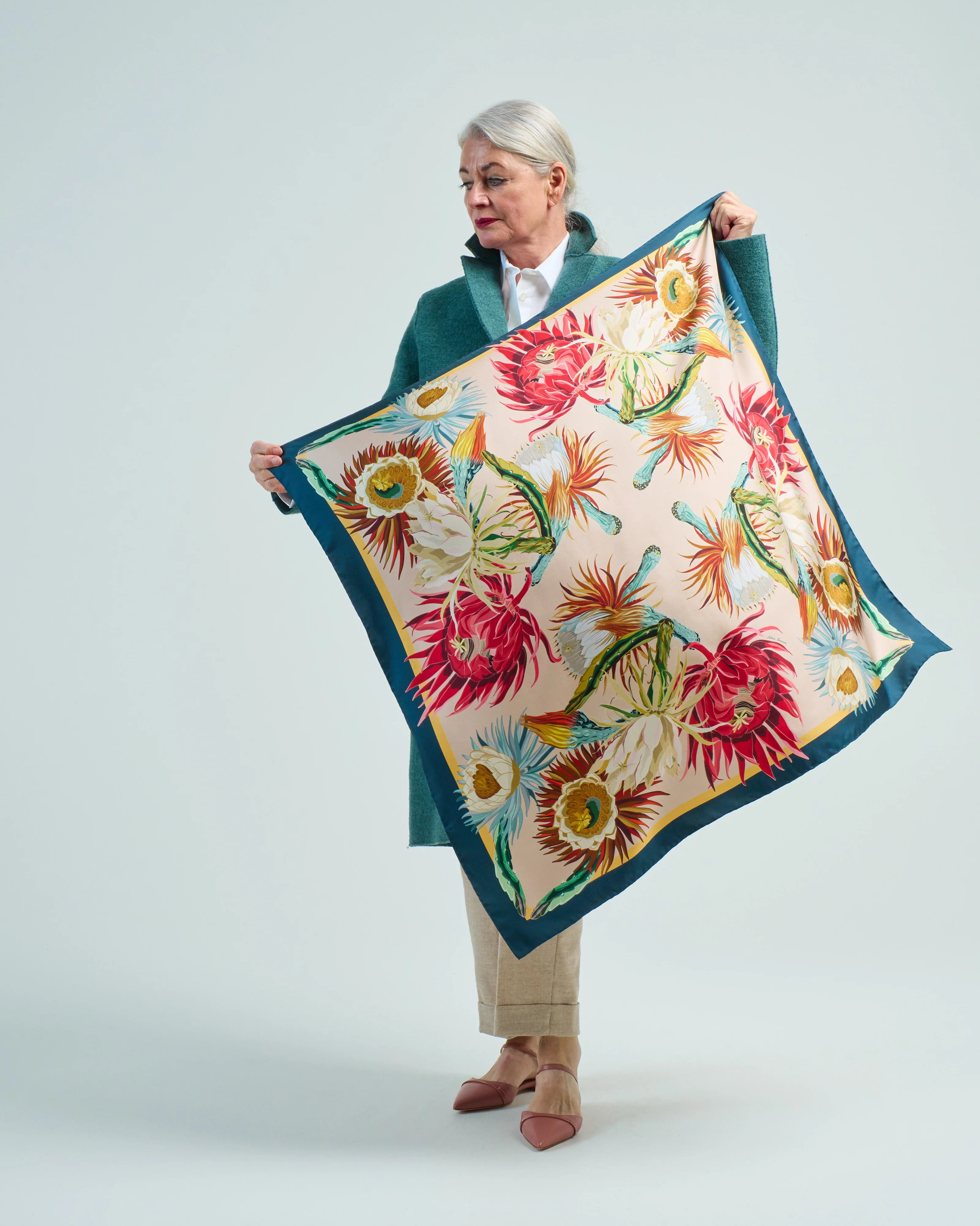 aloe silk square scarf - Image 6
