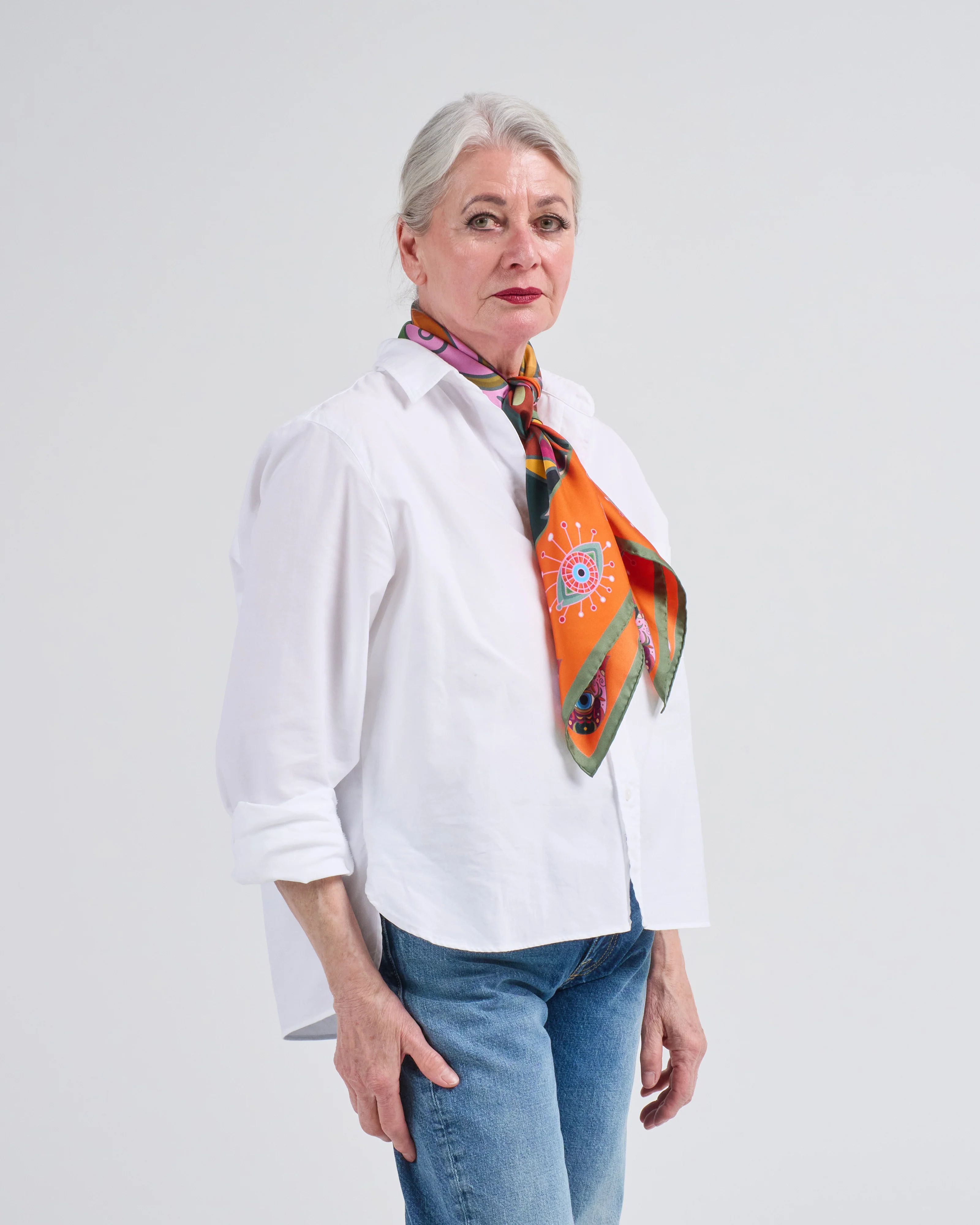 aloe silk square scarf - Image 5