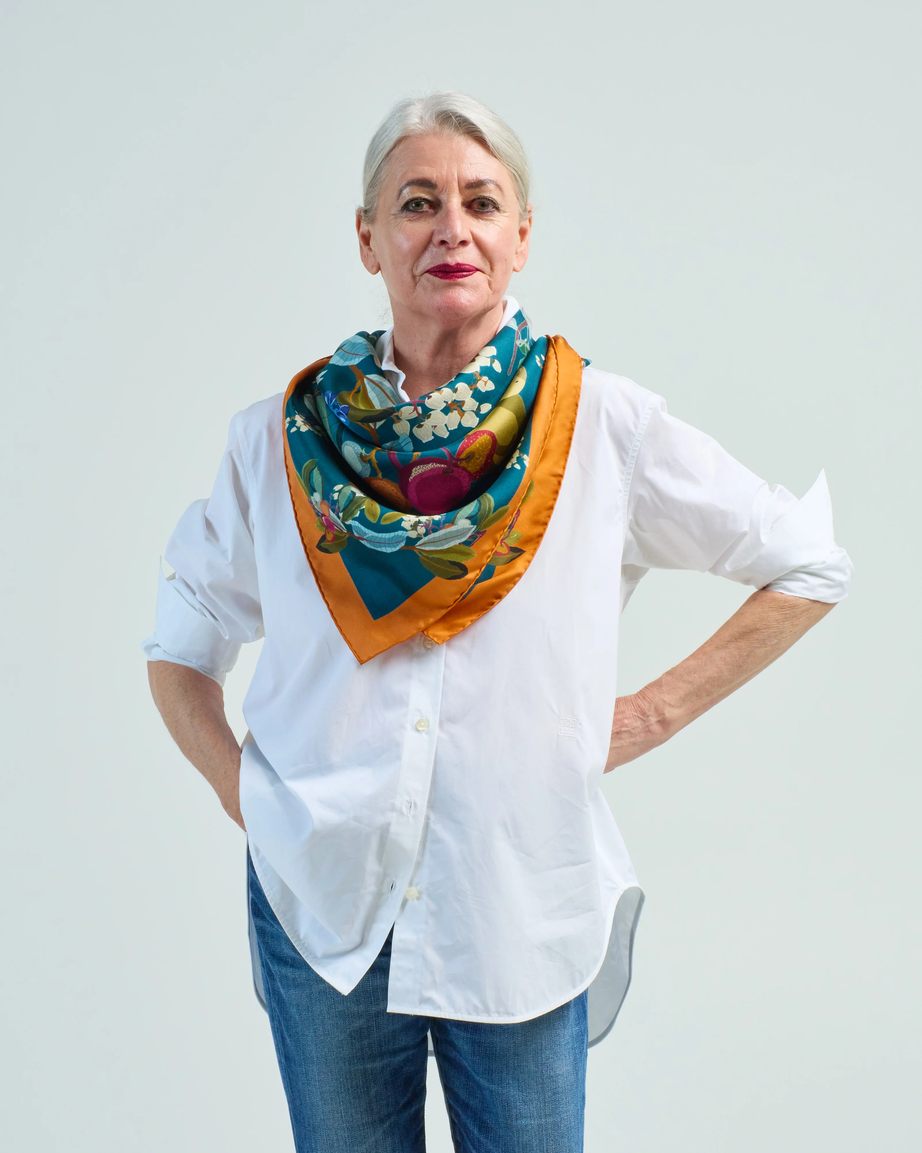aloe silk square scarf - Image 2