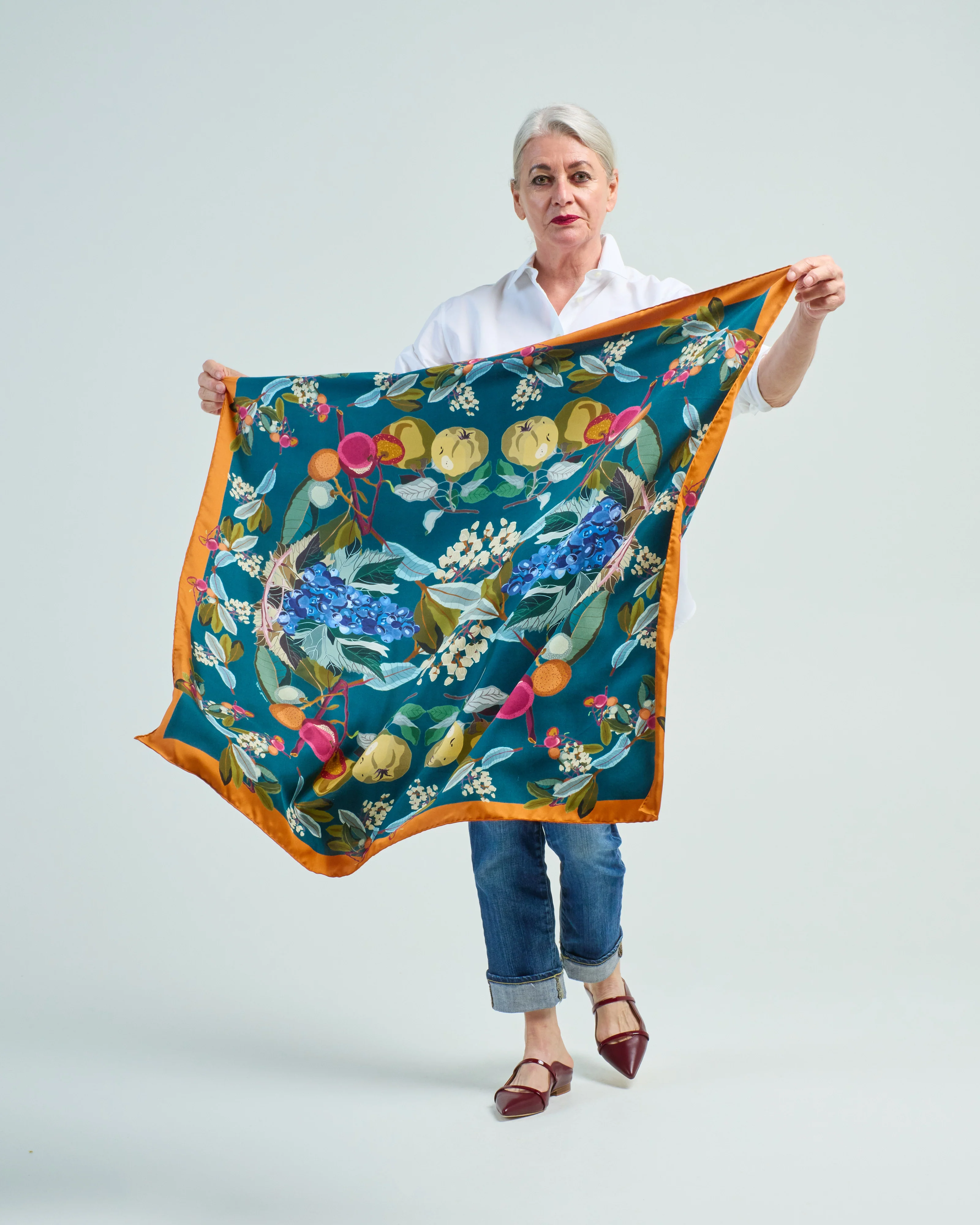 aloe silk square scarf - Image 5