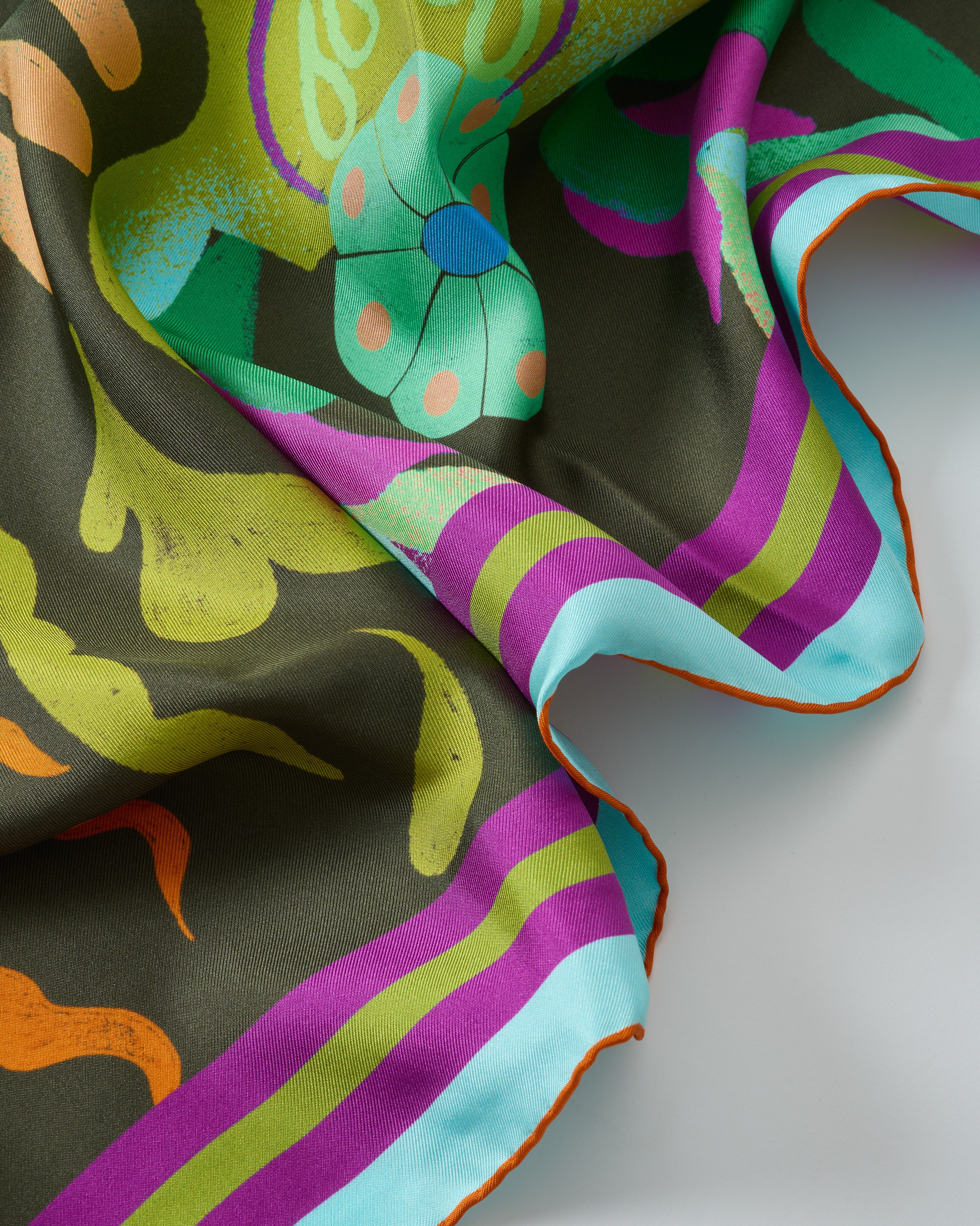 aloe silk square scarf - Image 2