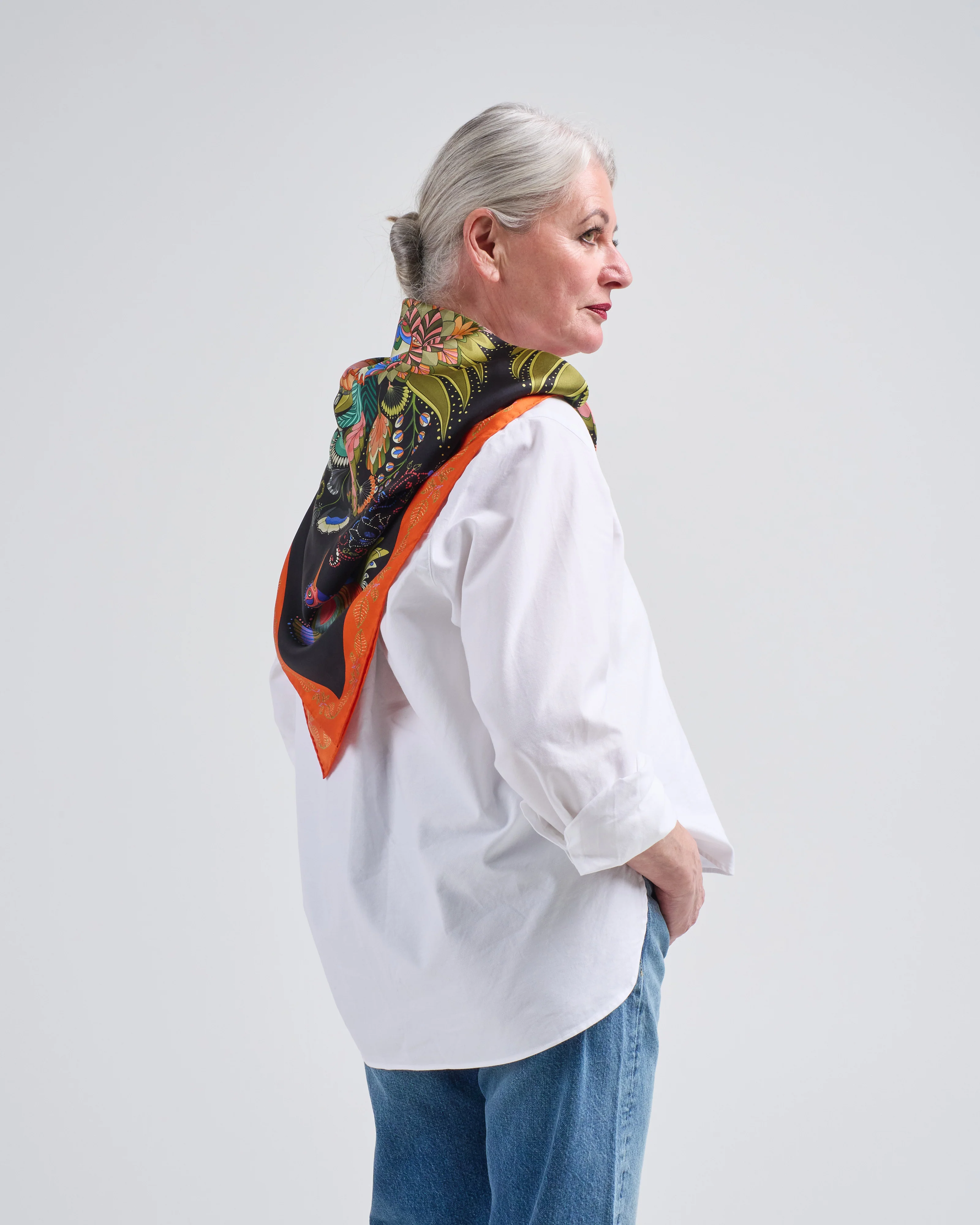 aloe silk square scarf - Image 5