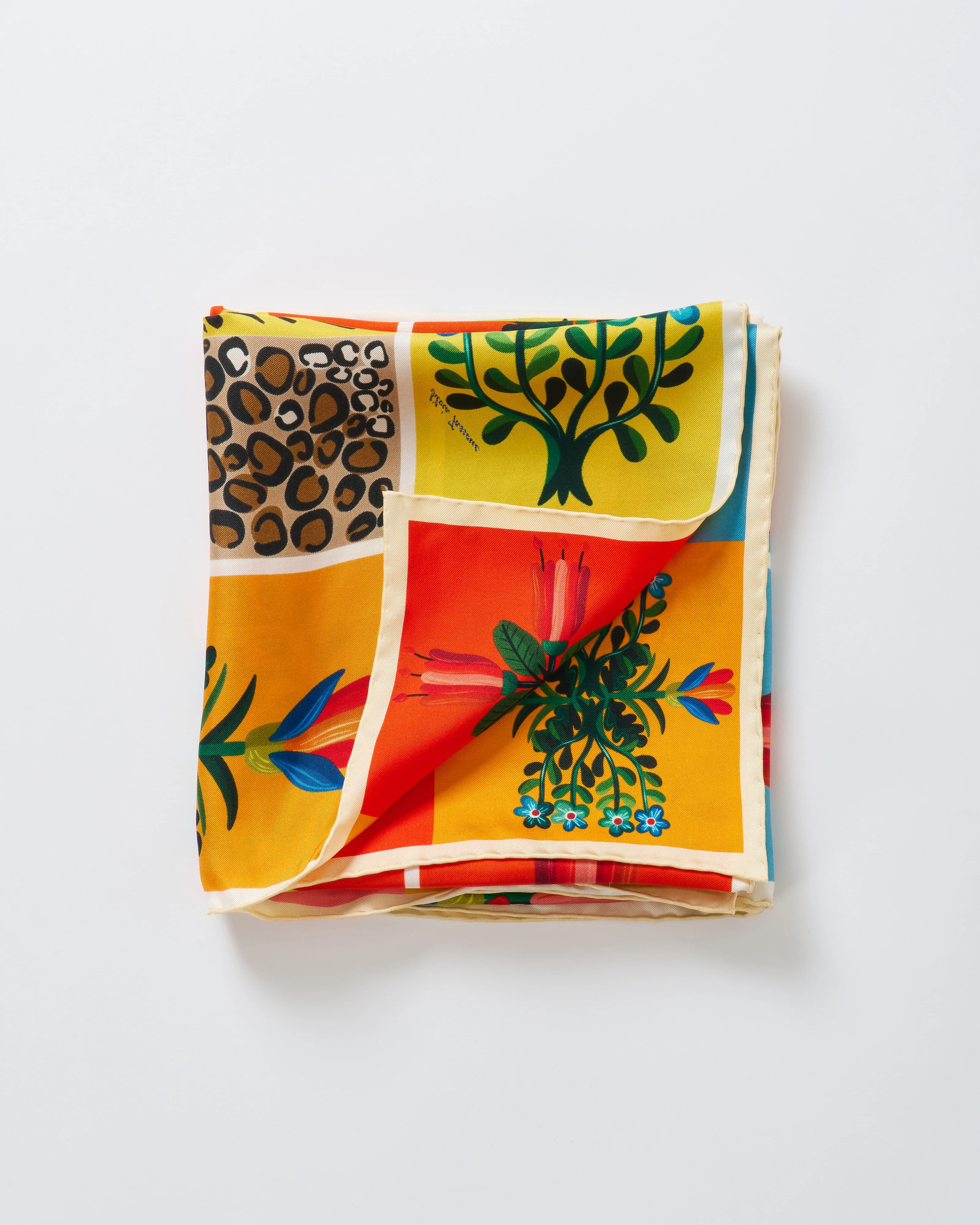 aloe silk square scarf - Image 2