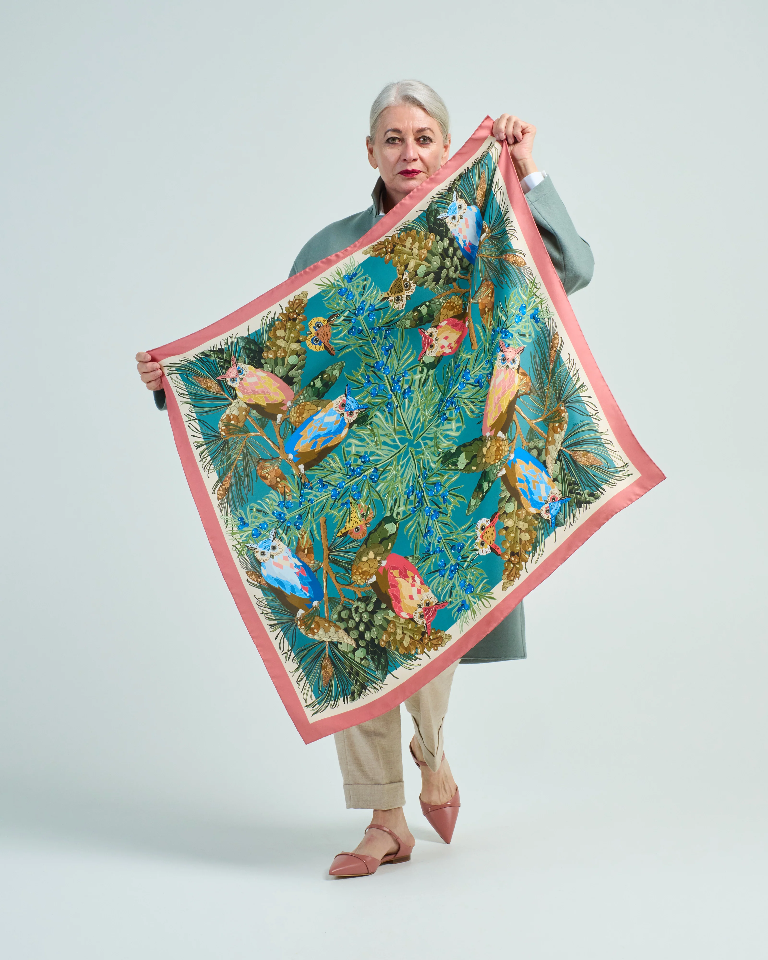 aloe silk square scarf - Image 2