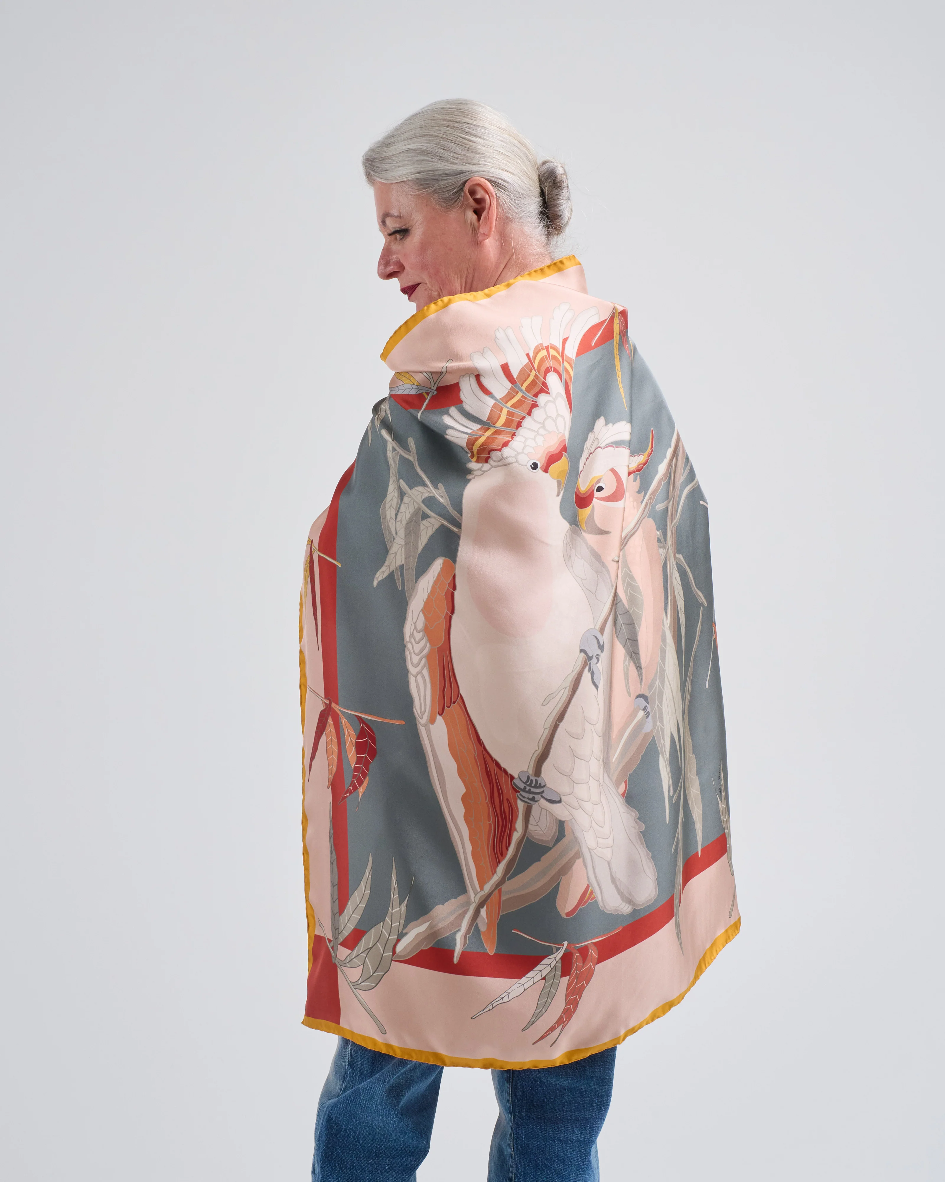 aloe silk square scarf - Image 2