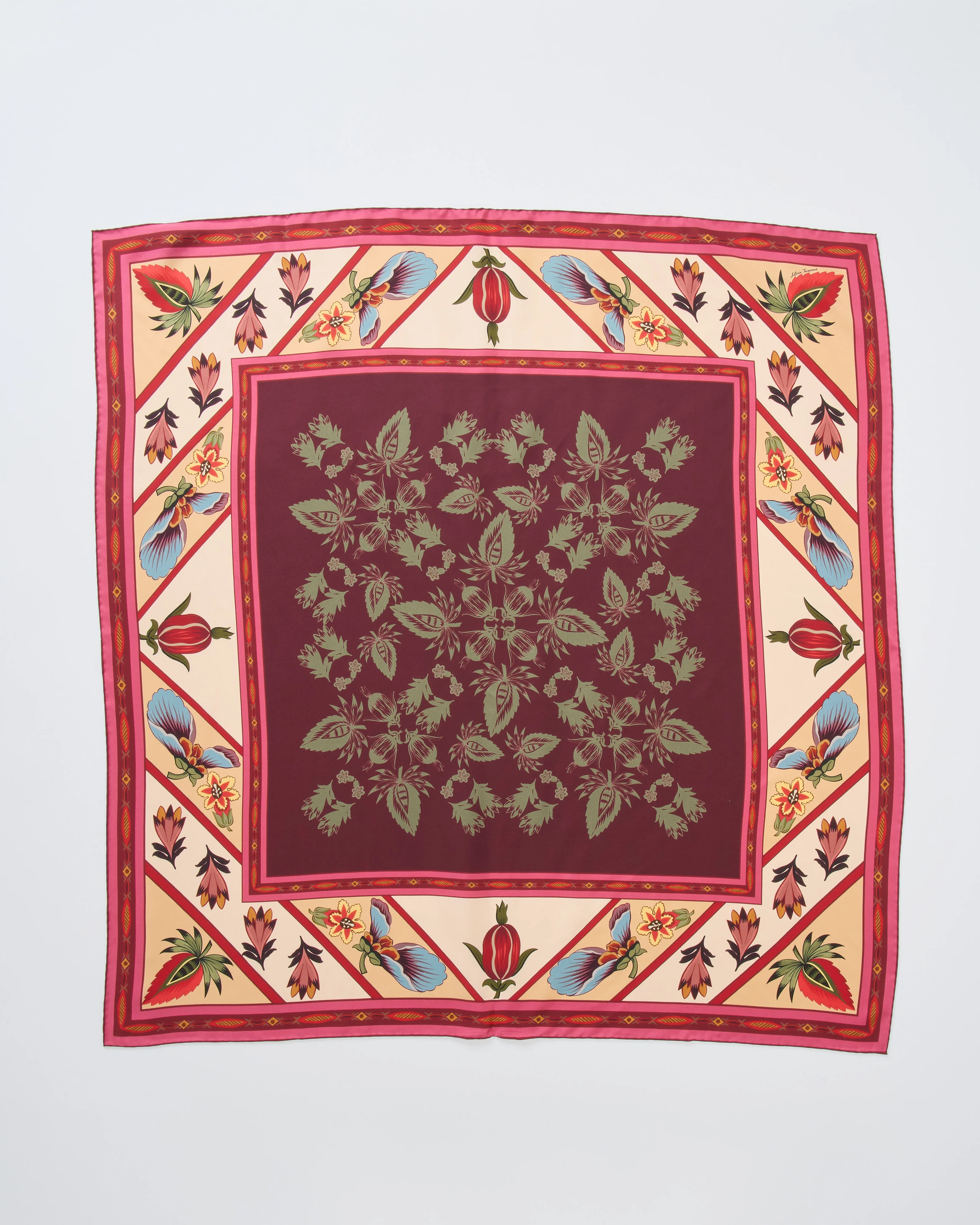 aloe silk square scarf - Image 4