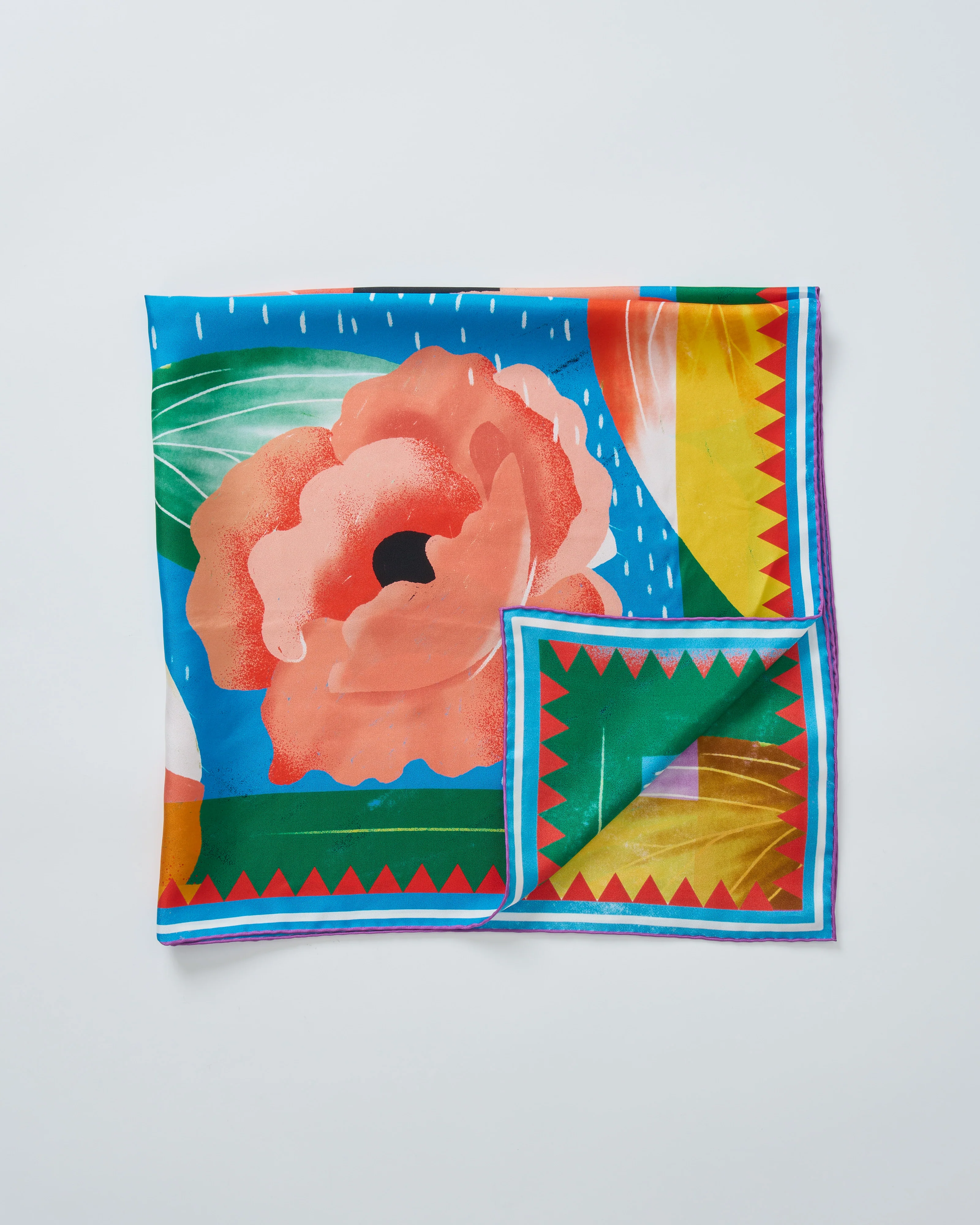 aloe silk square scarf - Image 4