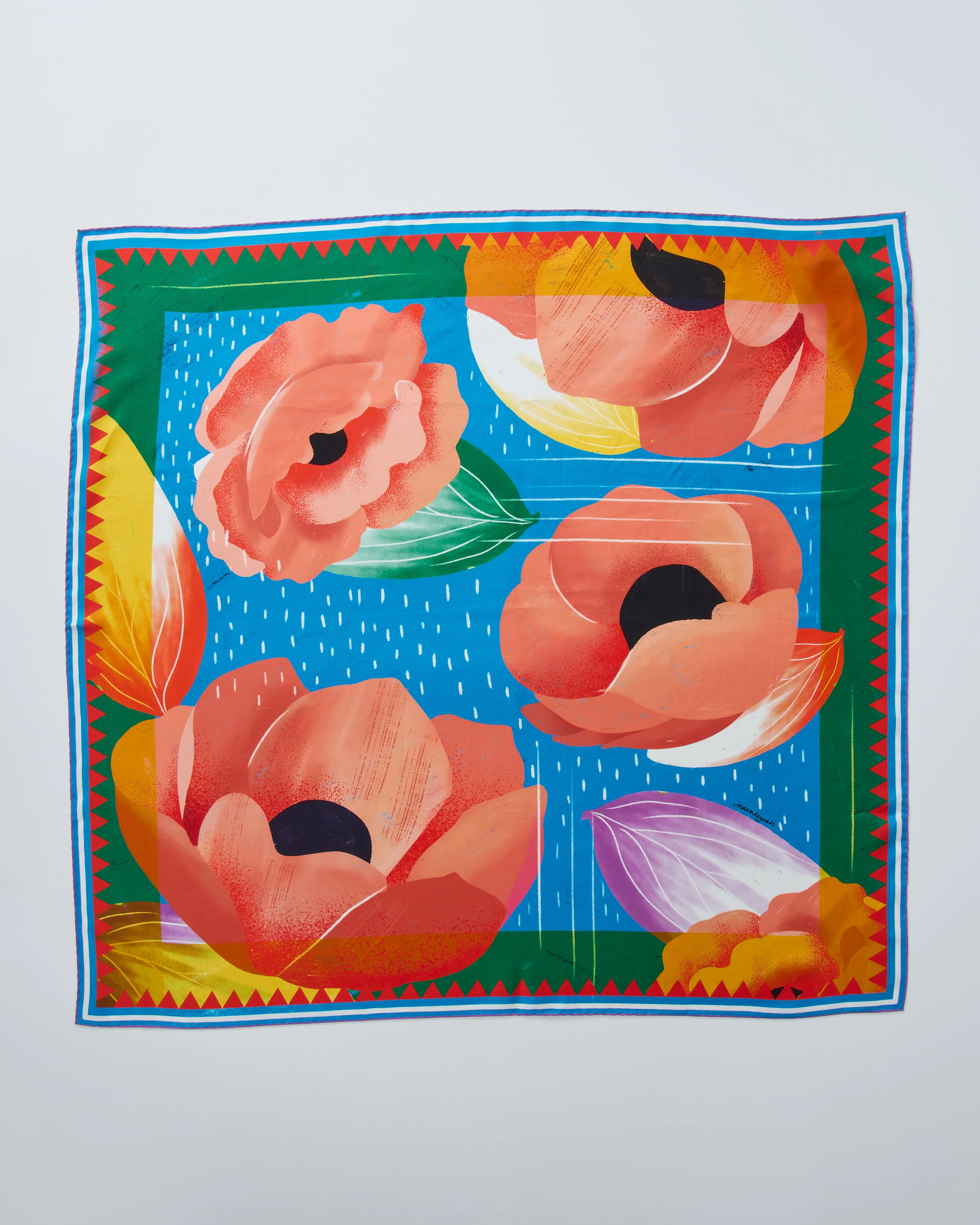 aloe silk square scarf - Image 5