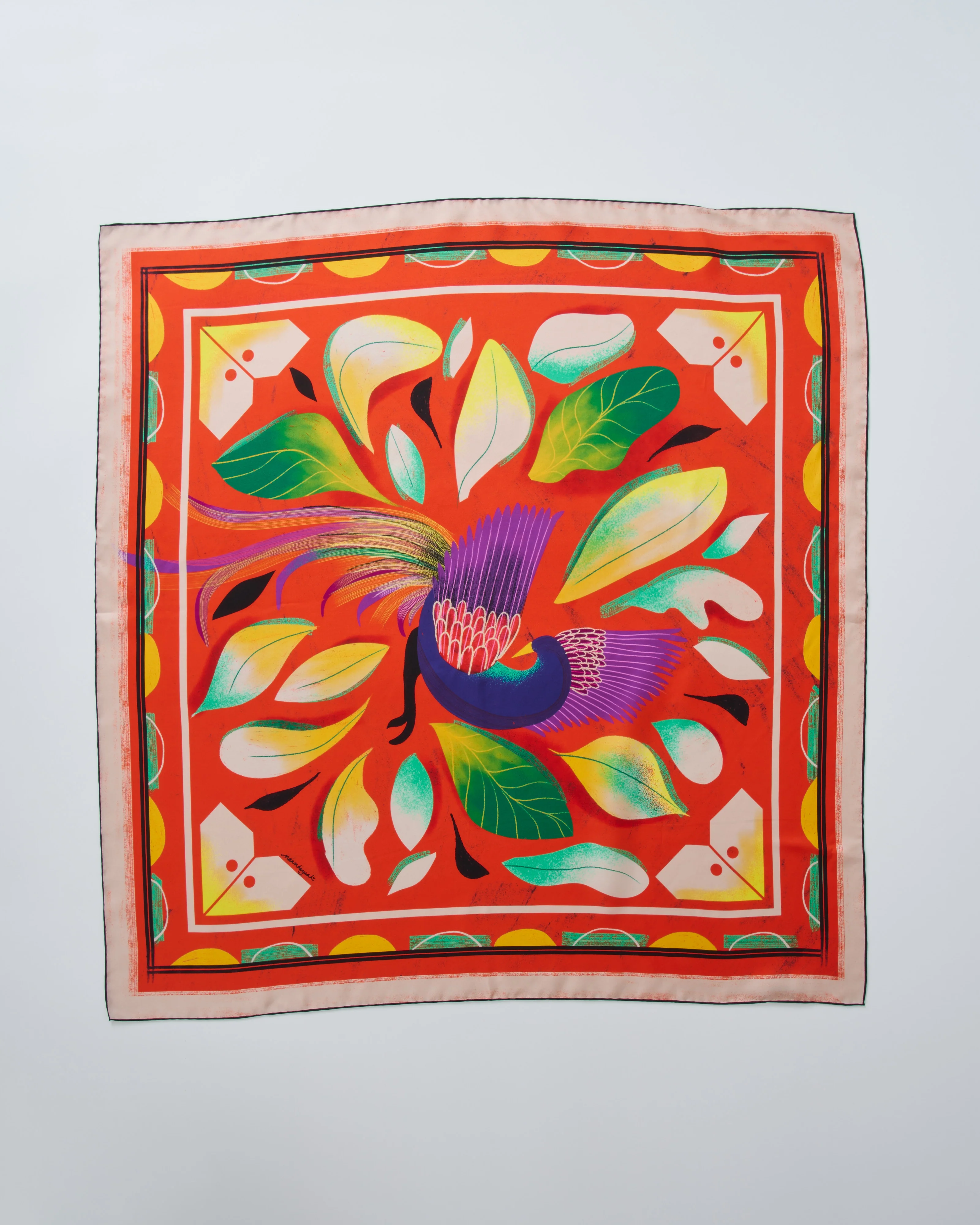 aloe silk square scarf - Image 4