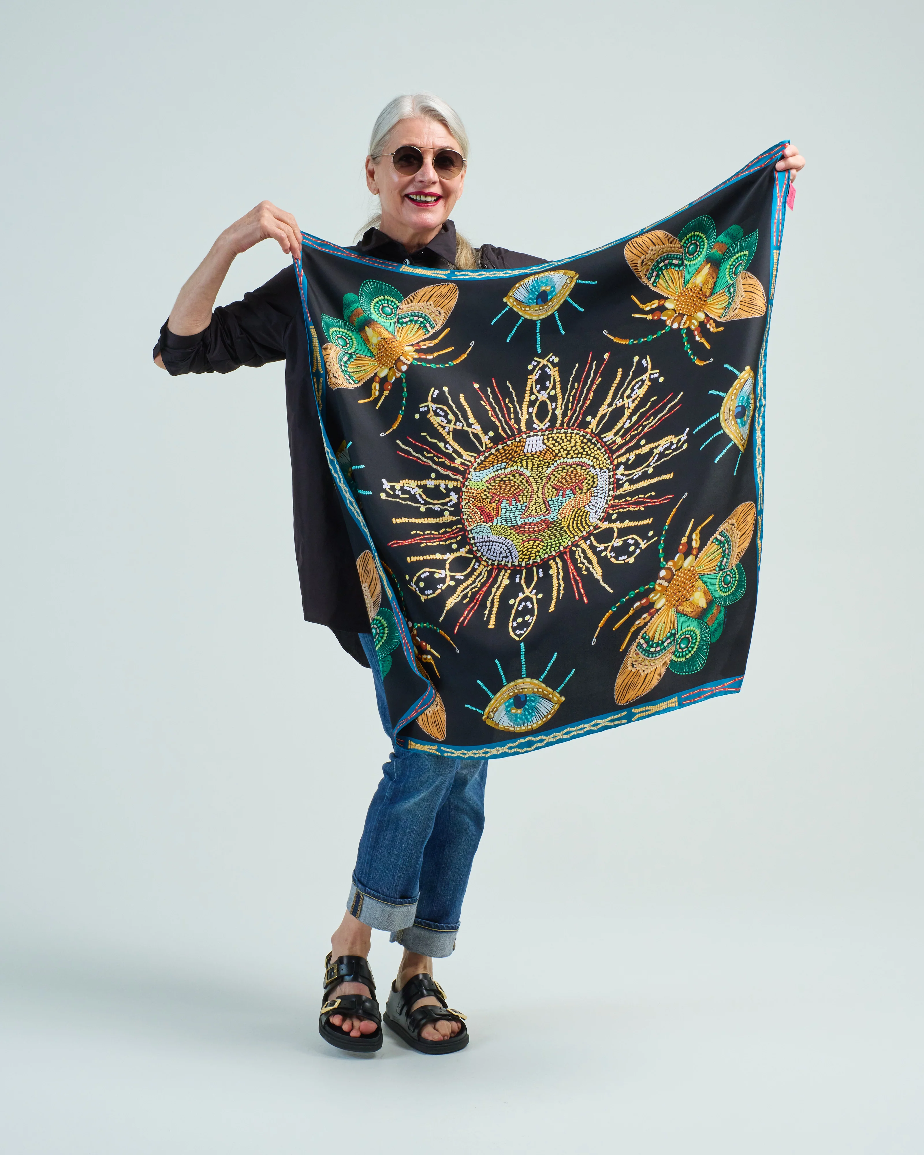 aloe silk square scarf - Image 5
