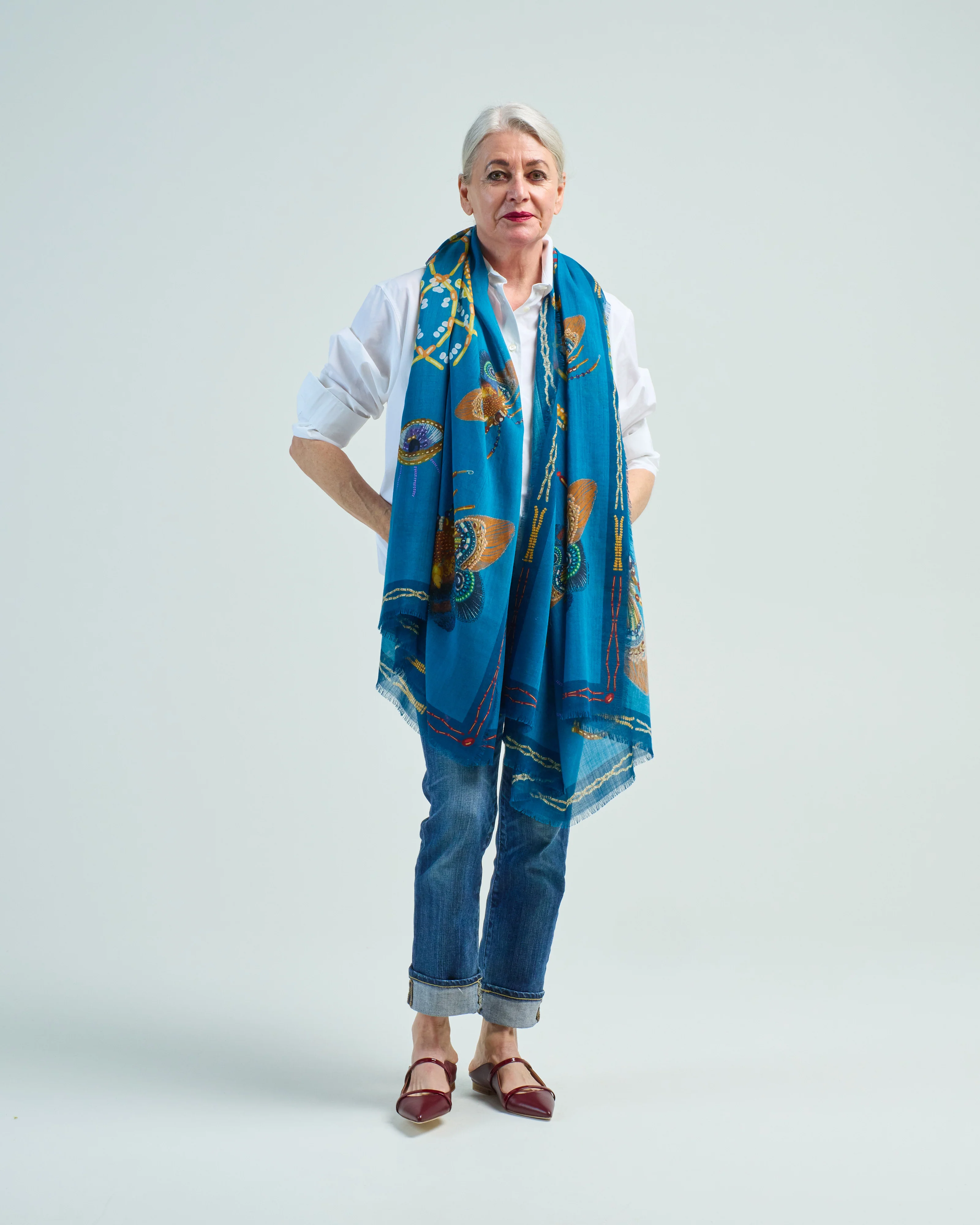 calvin large square scarf - Image 2