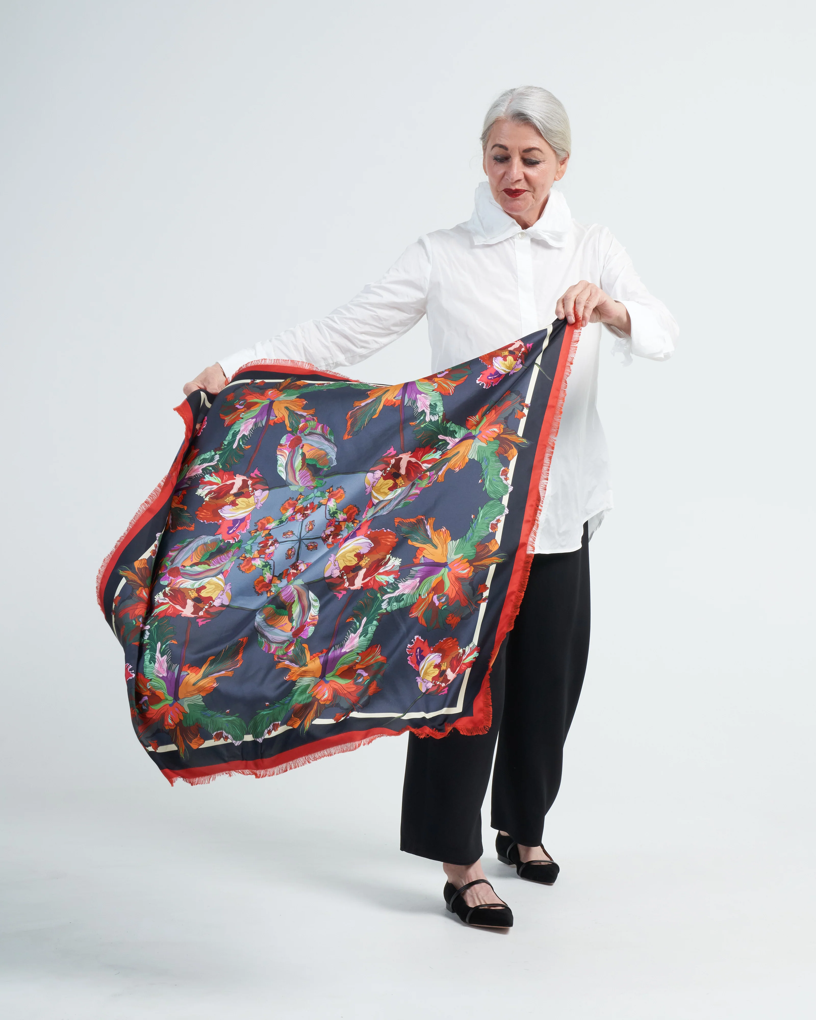 cialda st twin scarf - flowers blue multi - Image 2